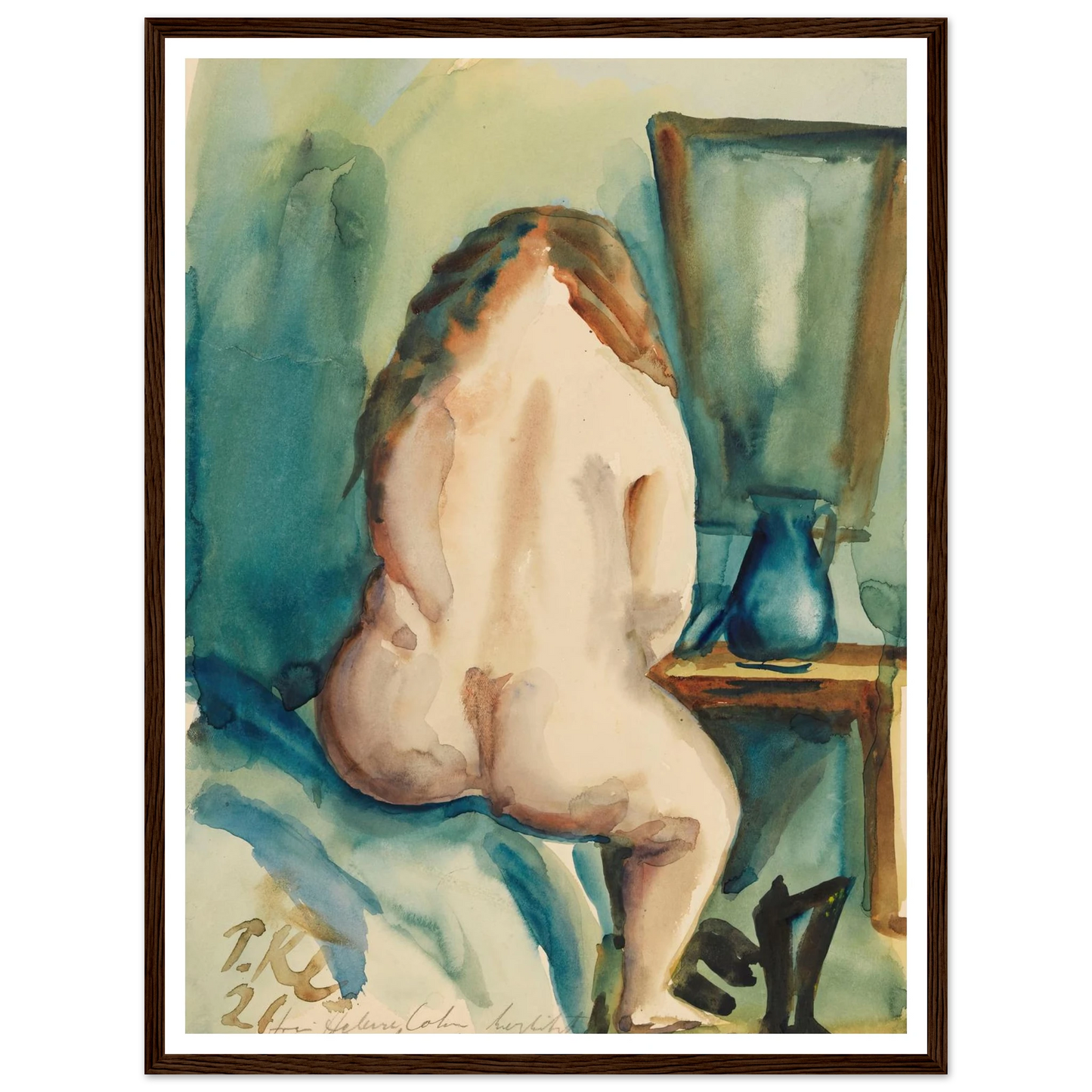 Interieur mit weiblichem Rückenakt (1921) Art Print | Paul Kleinschmidt-Quipham Collections