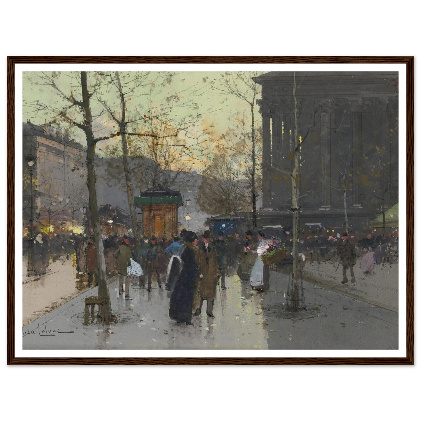 Marché de Fleurs, la Madeleine Art Print | Eugene Galien Laloue-Quipham Collections
