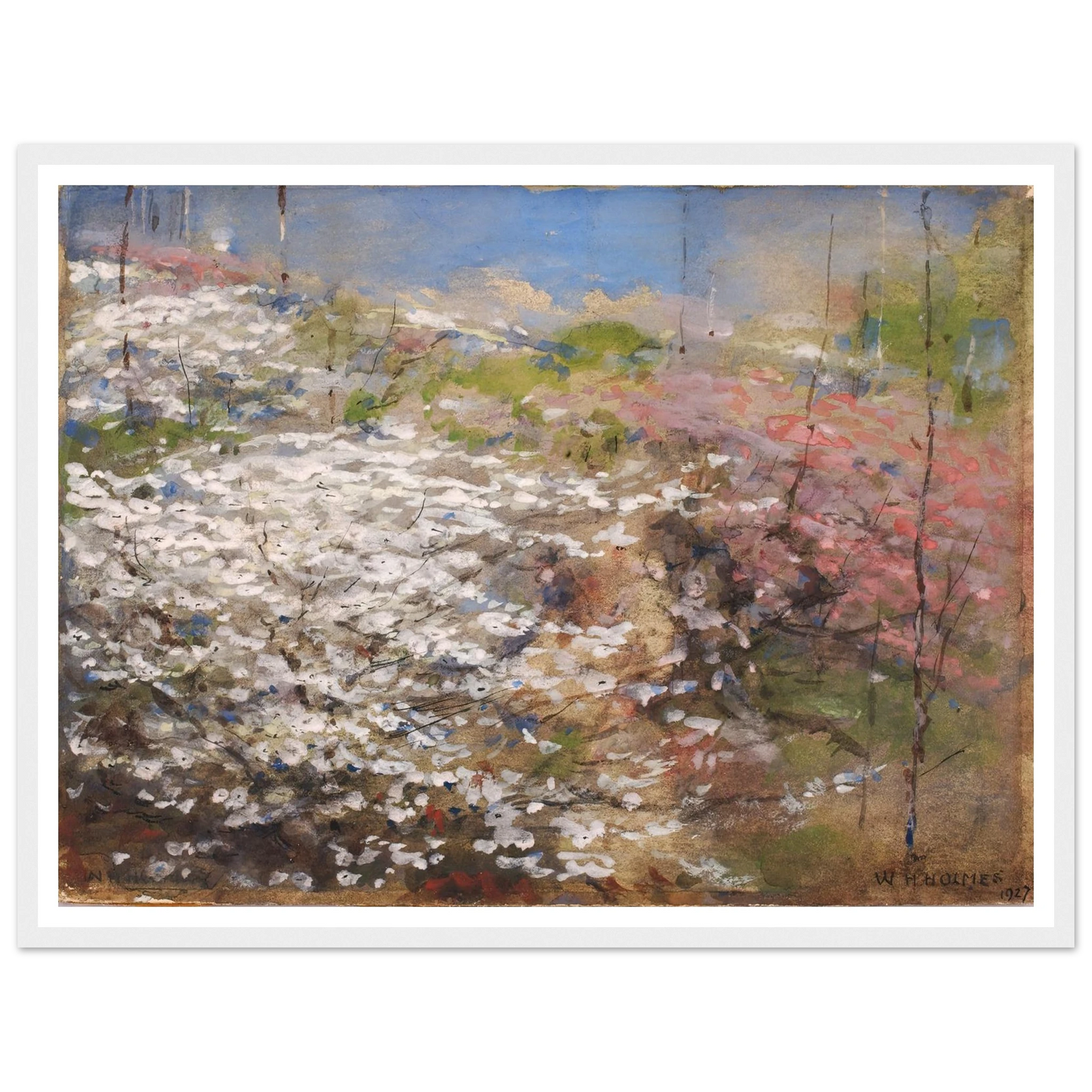 Field Of Blossoms (1927) Art Print | William Henry Holmes-Quipham Collections