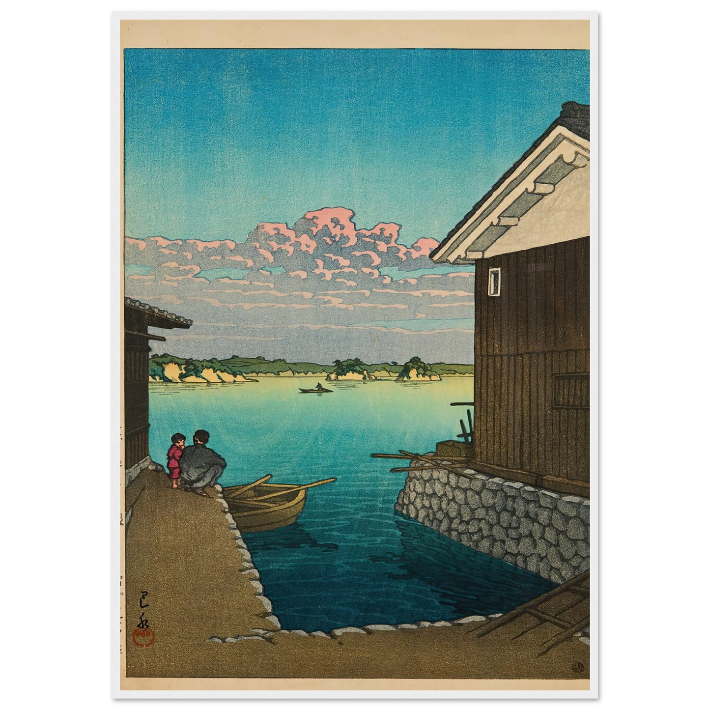 Hizen Yobuko no asa (Morning in Yobuko, Hizen) (1948) Art Print | Kawase Hasui-Quipham Collections