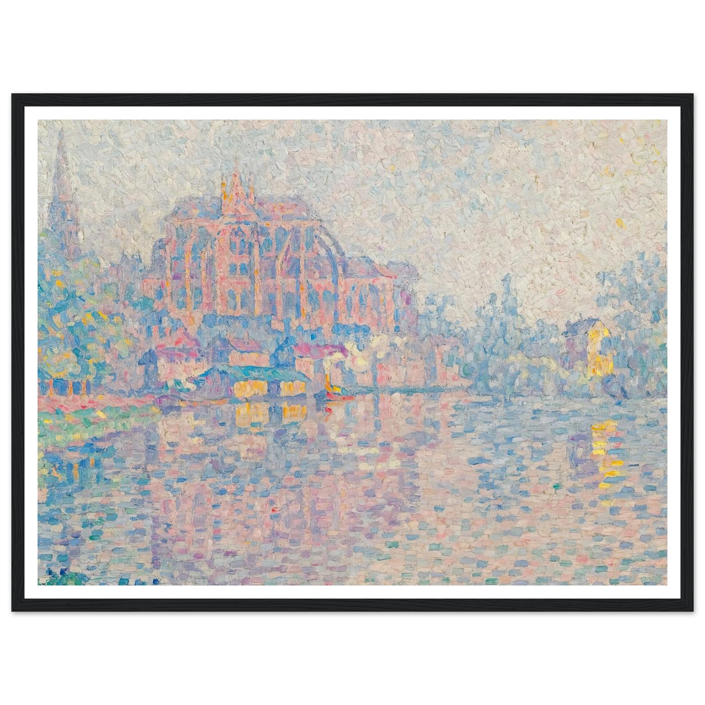 Auxerre, La Rivière (1902) Art Print | Paul Signac-Quipham Collections