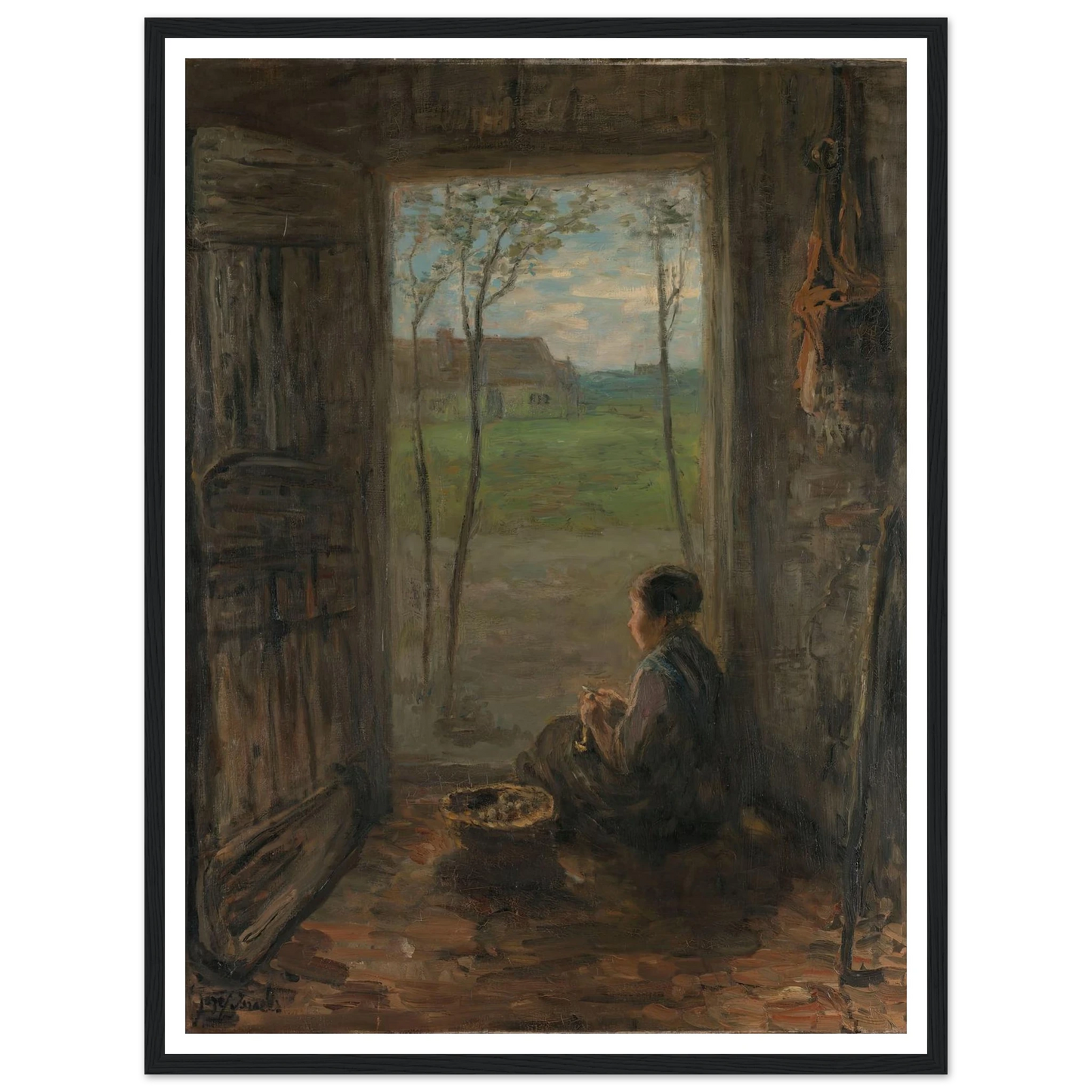 A Laren Scene (1905) Art Print | Jozef Israels-Quipham Collections