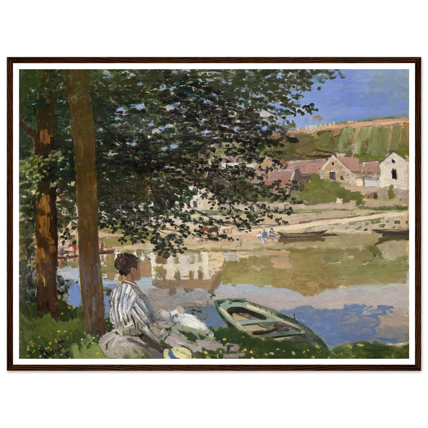 On the Bank of the Seine, Bennecourt (1868) Art Print | Claude Monet-Quipham Collections