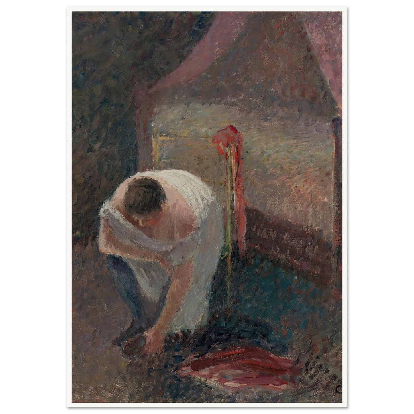 Femme En Chemise Près D’un Lit (circa 1896) Art Print | Camille Pissarro-Quipham Collections