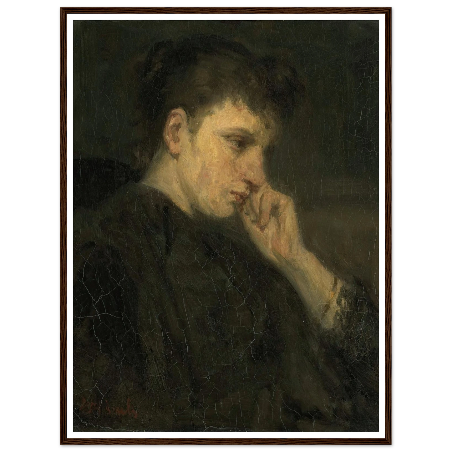 ‘Malancholy’ (1880 - 1899) Art Print | Jozef Israels-Quipham Collections
