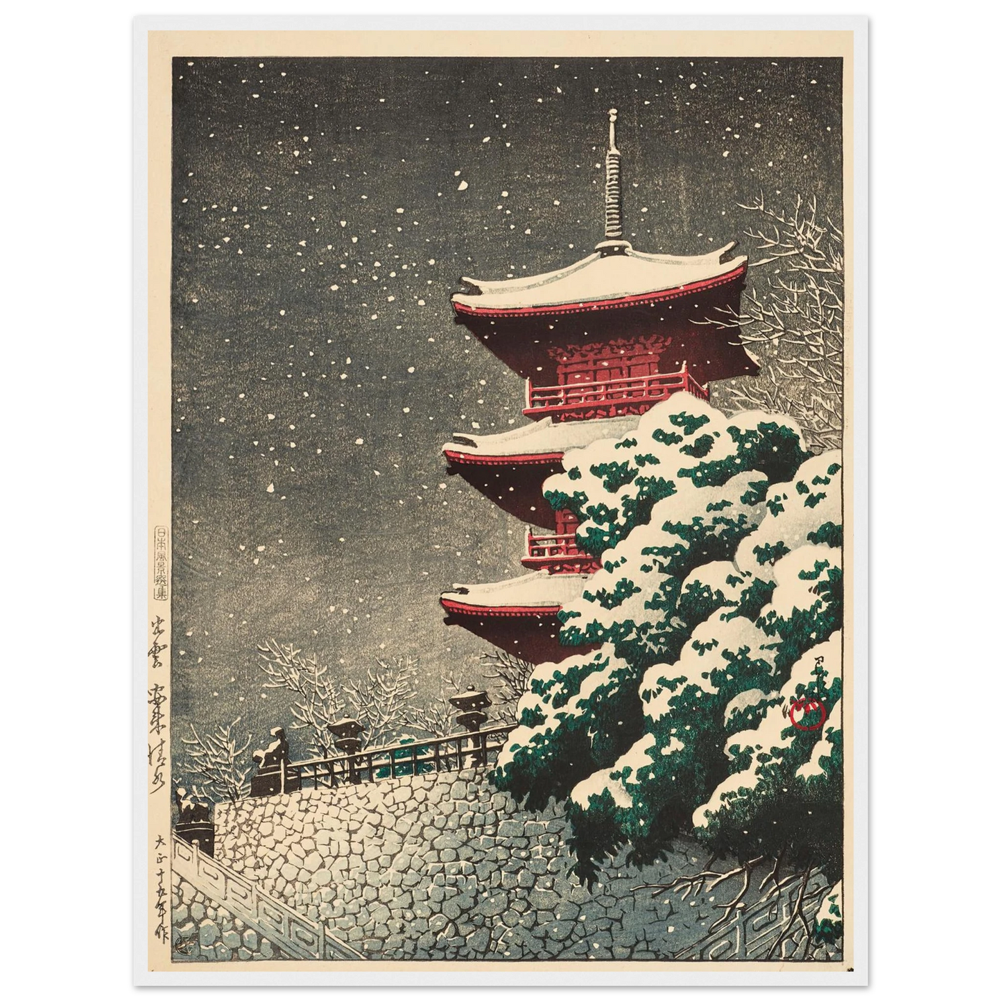 Izumo, Yasugi Kiyomizu (Yasugi Kiyomizu Temple at Izumo) (1926) Art Print | Kawase Hasui-Quipham Collections