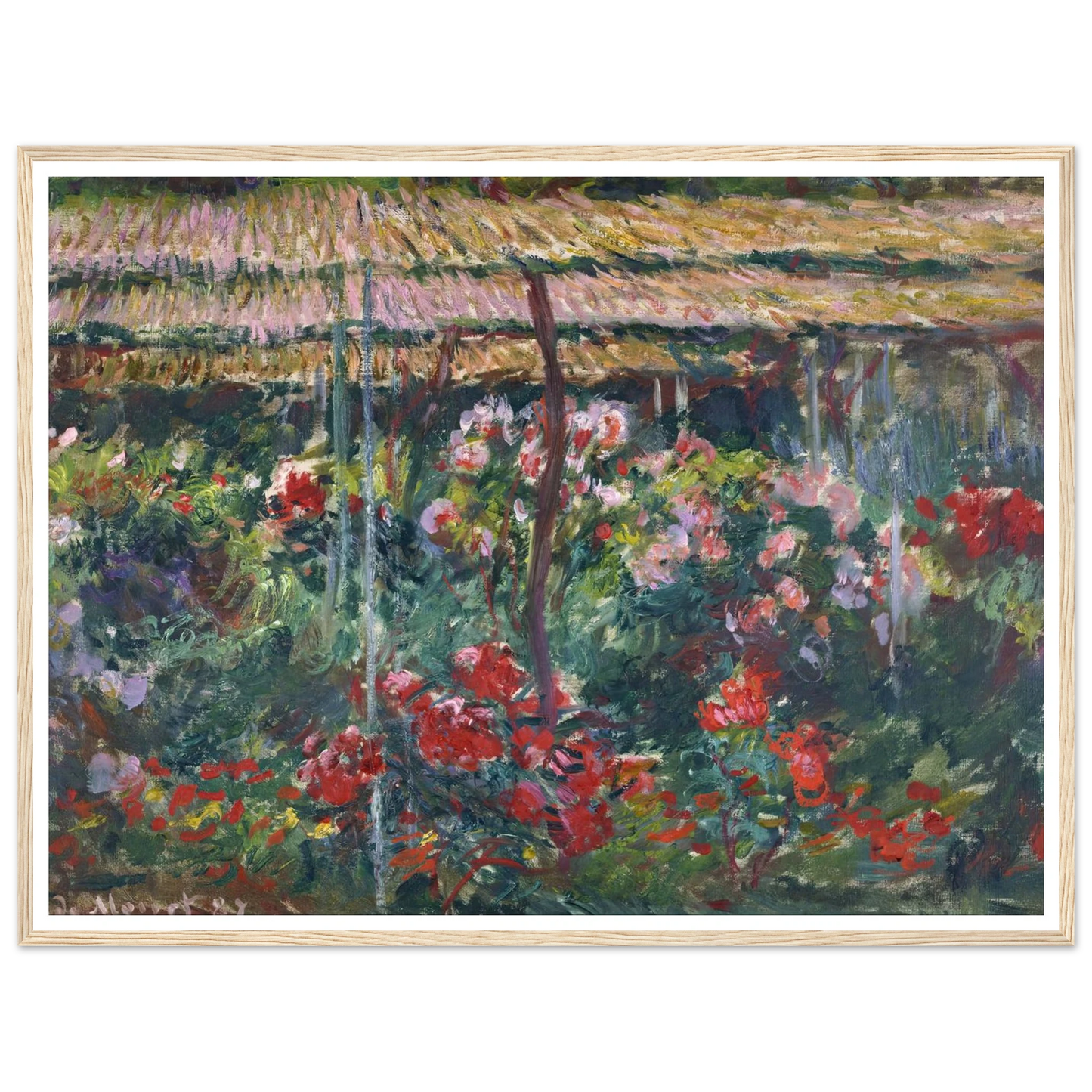 Peony Garden (1887) Art Print | Claude Monet-Quipham Collections