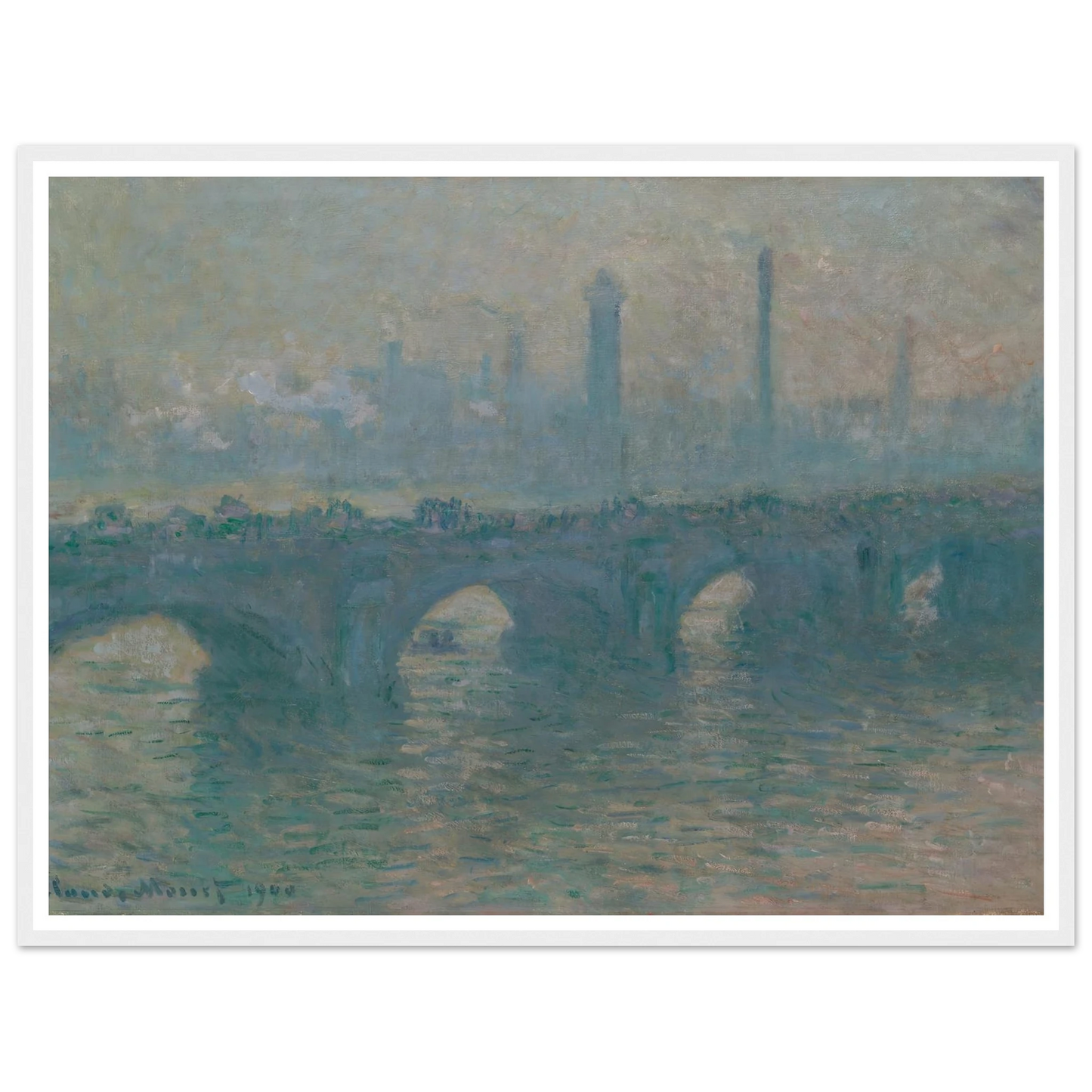 Waterloo Bridge, Gray Weather (1900) Art Print | Claude Monet-Quipham Collections