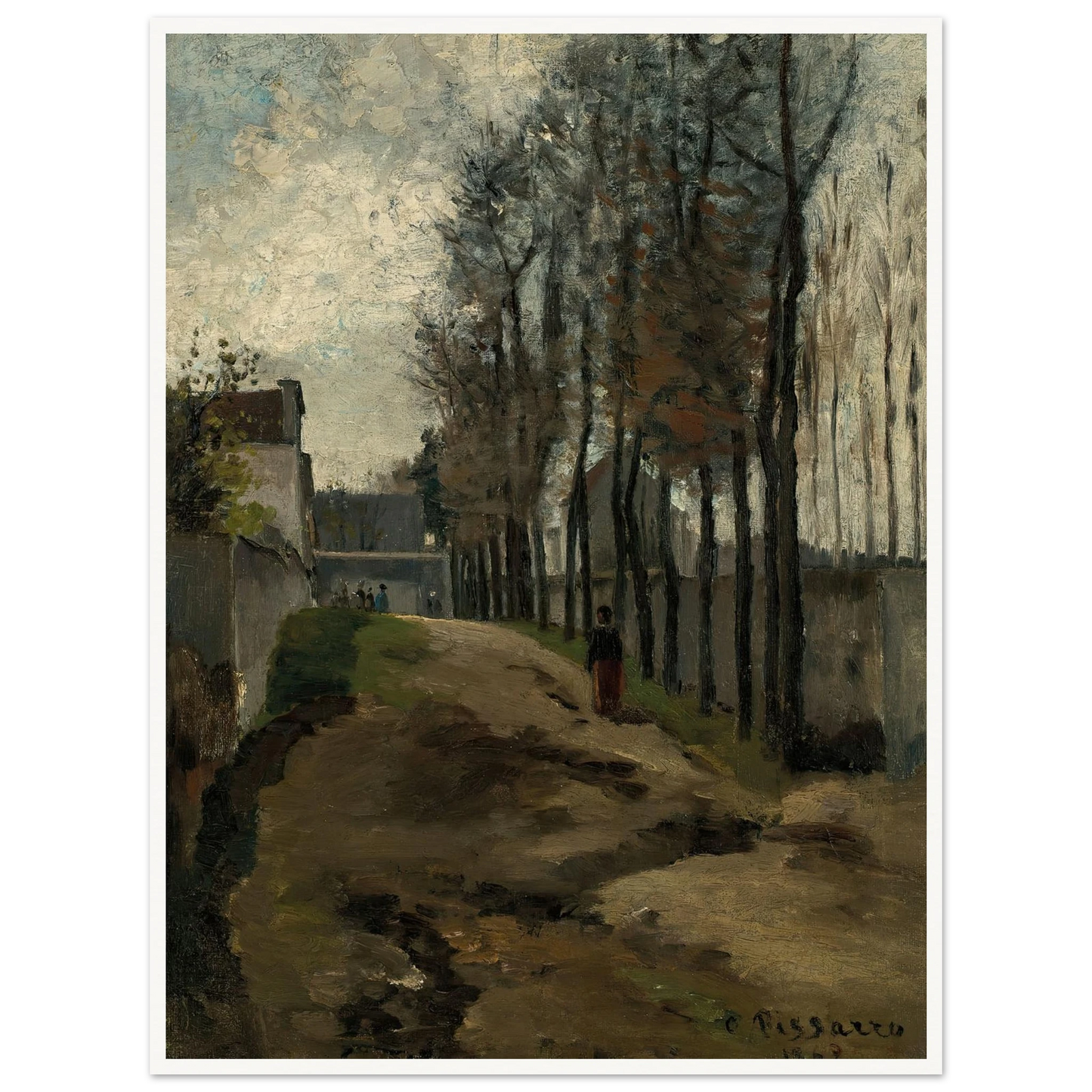 Le Chemin, paysage hivernal (1862) Art Print | Camille Pissarro-Quipham Collections