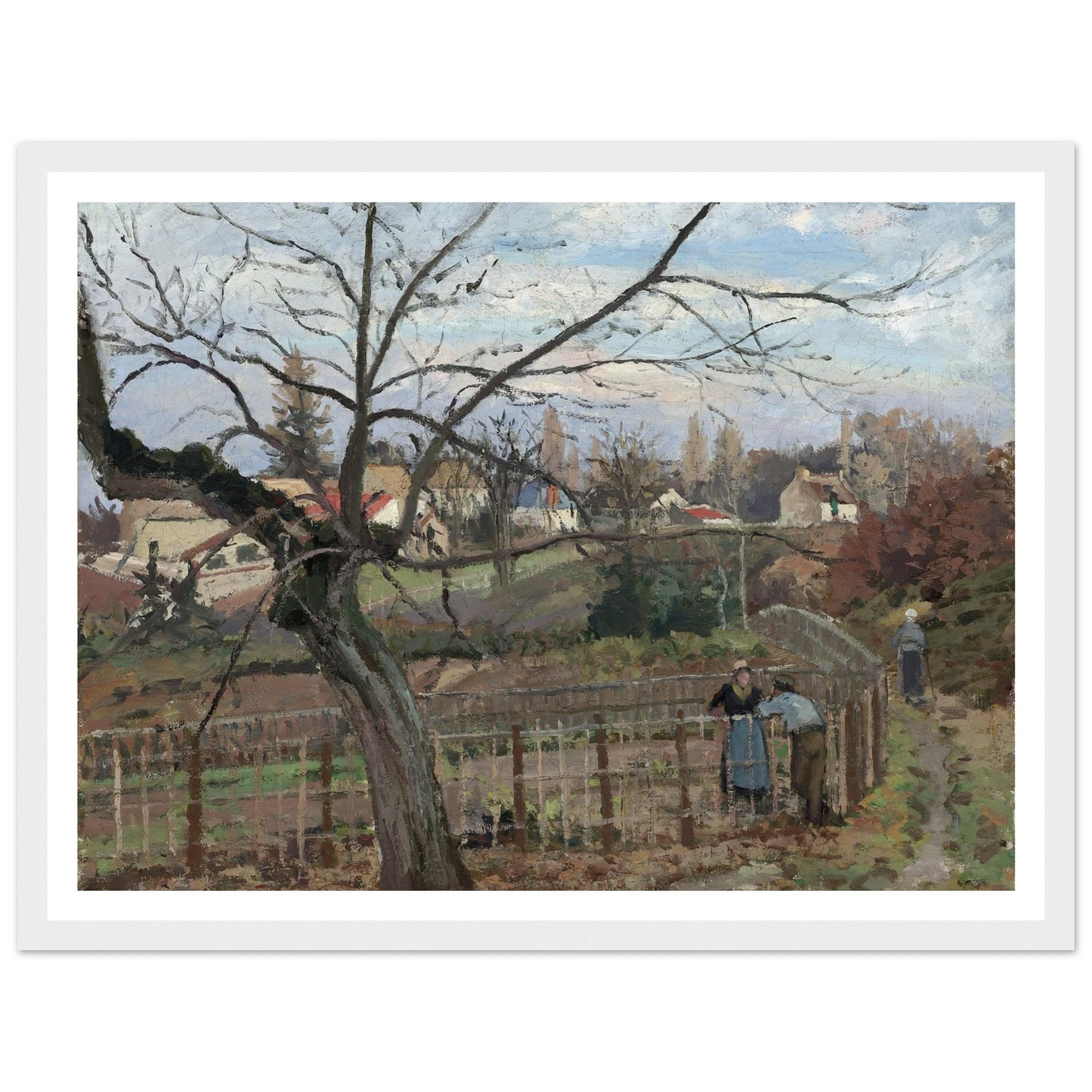 The Fence (1872) Art Print | Camille Pissarro-Quipham Collections