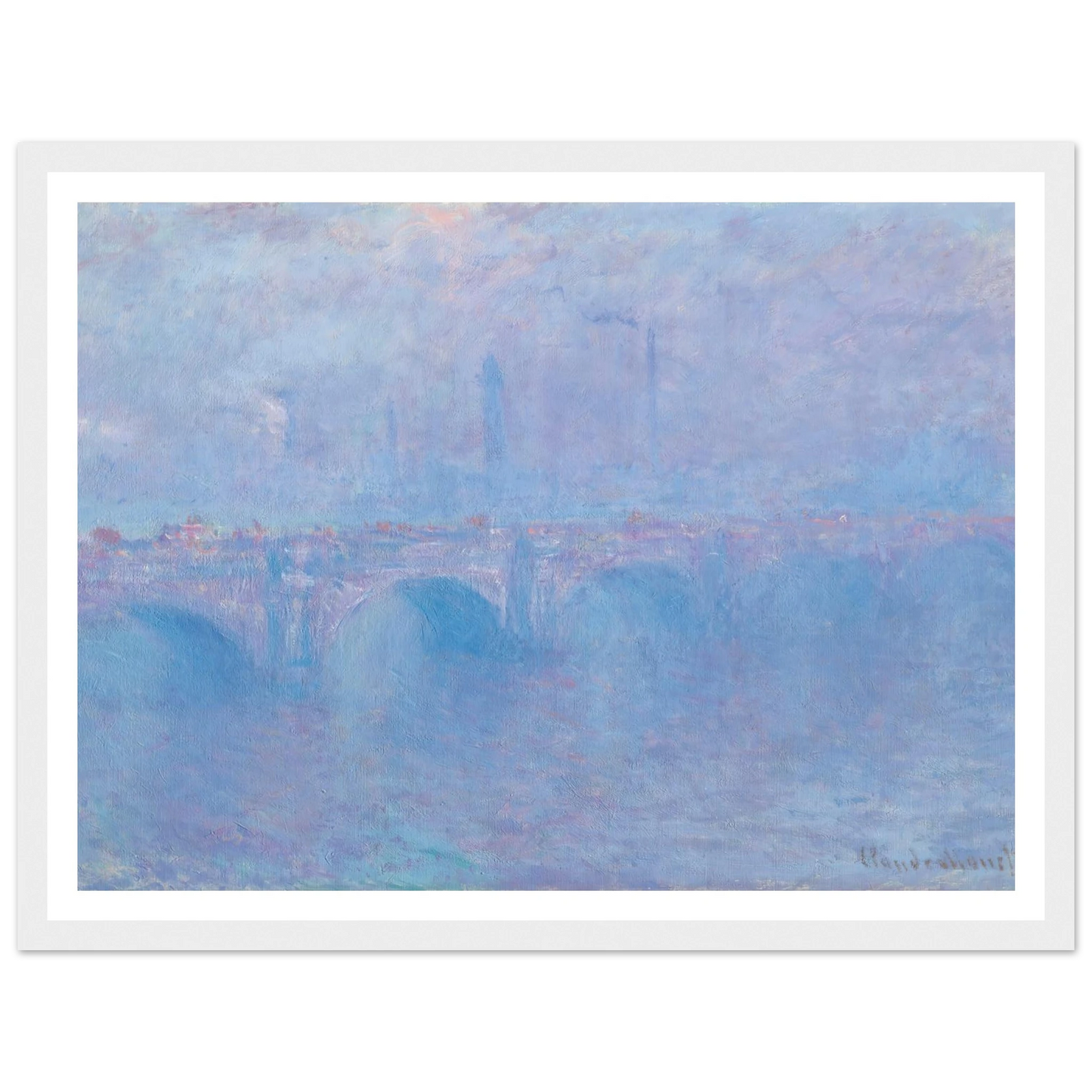 Waterloo Bridge, effet de brouillard (1903) Art Print | Claude Monet-Quipham Collections