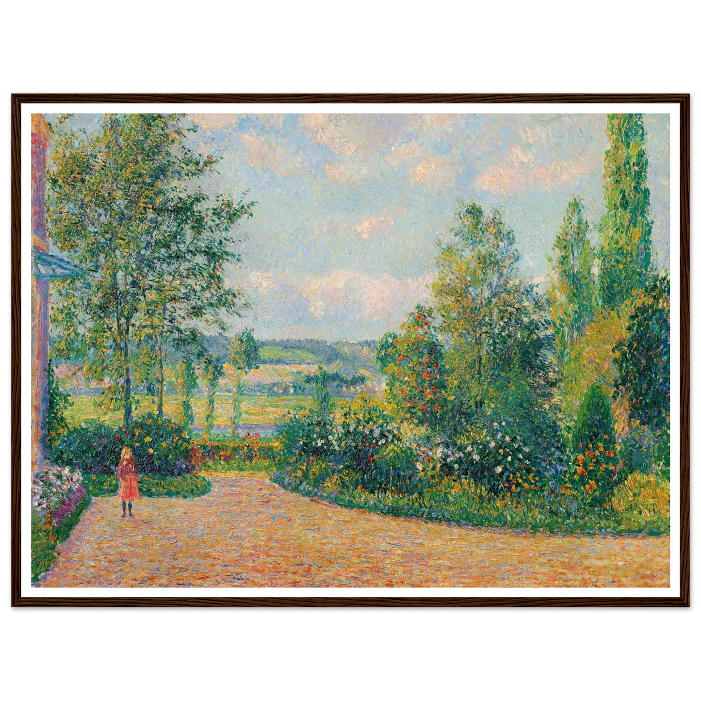 Le Jardin d’Octave Mirbeau, la terrasse, Les Damps (1892) Art Print | Camille Pissarro-Quipham Collections