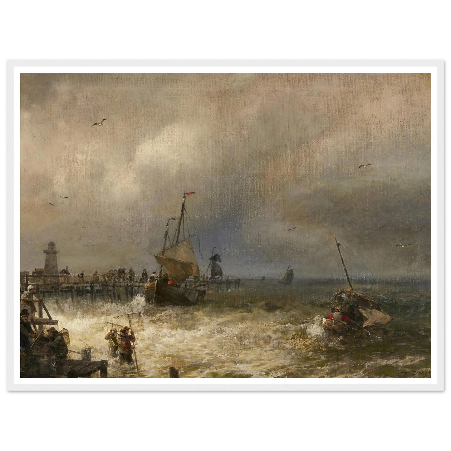 The Return from Fishing Art Print | Hermann Ottomar Herzog-Quipham Collections
