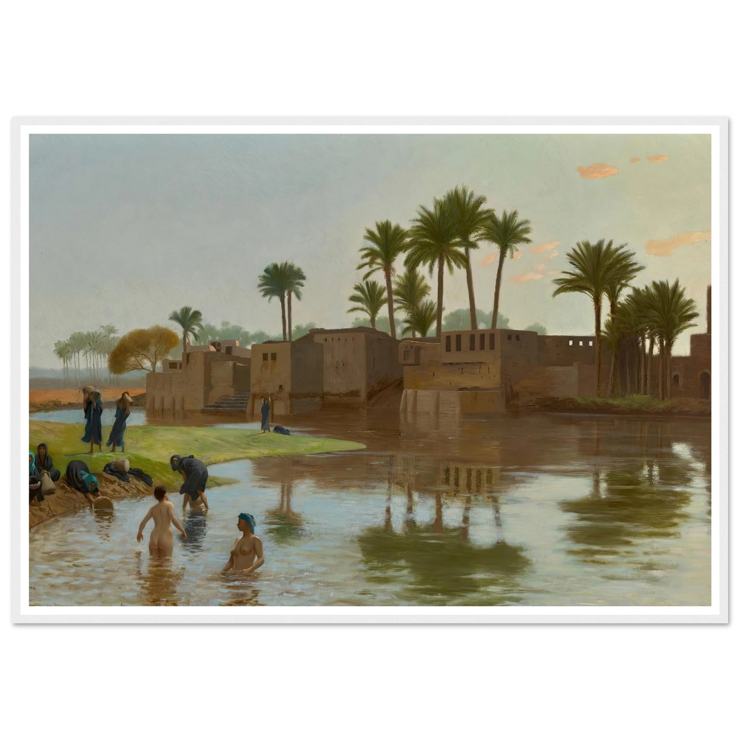 Femmes fellahs au bain Art Print | Jean Leon Gerome-Quipham Collections