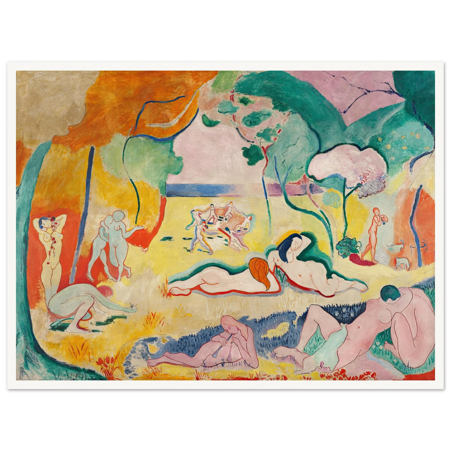 Le Bonheur de vivre, also called The Joy of Life (1905-1906) Art Print | Henri Matisse-Quipham Collections