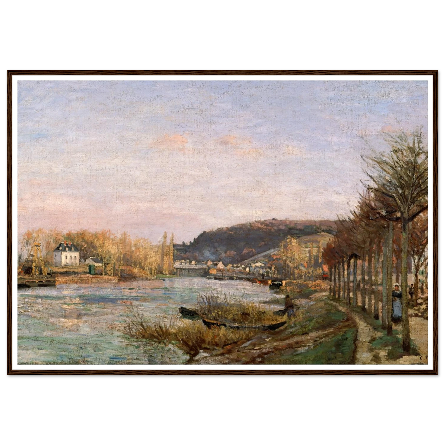 The Seine at Bougival (1870) Art Print | Camille Pissarro-Quipham Collections