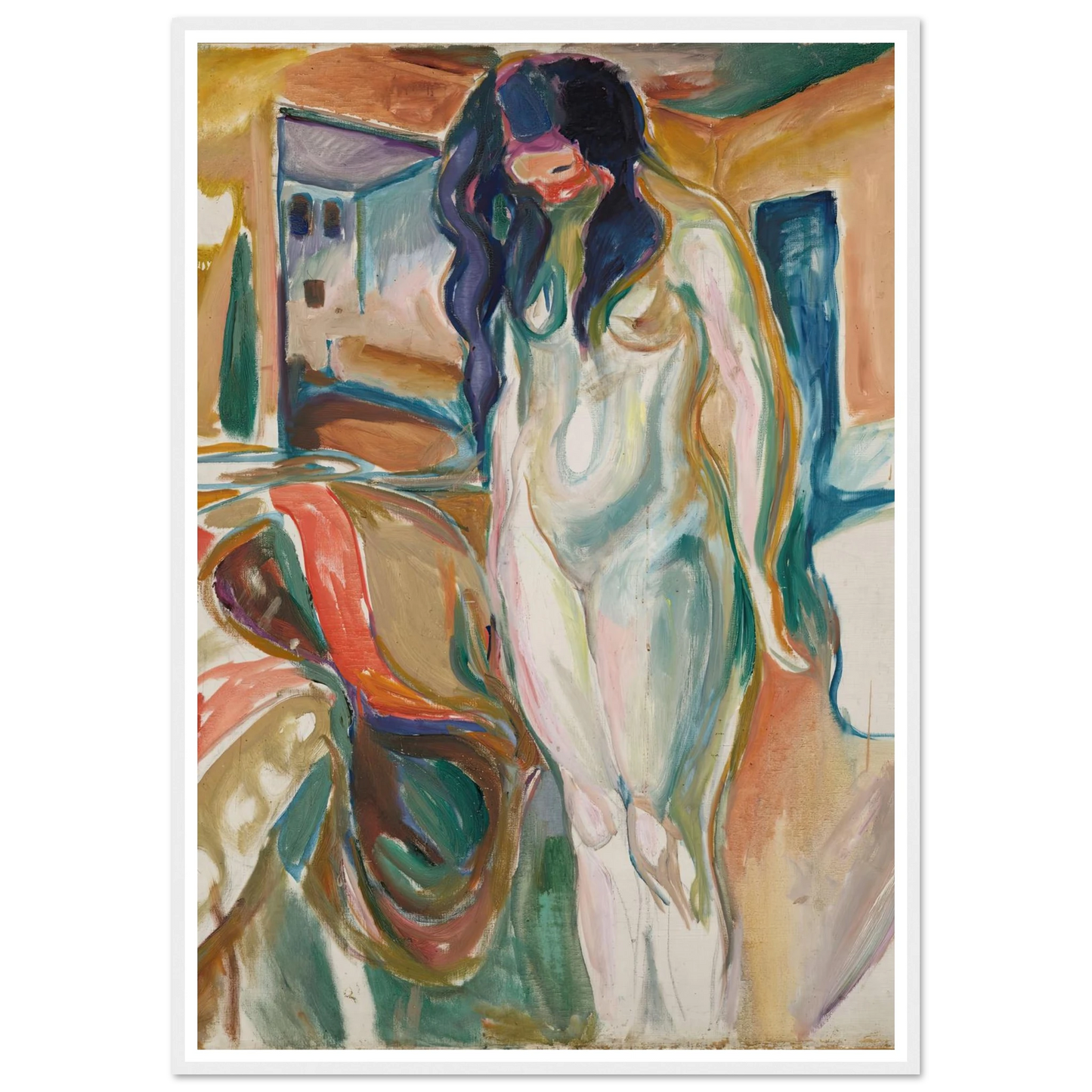 Model by the Wicker Chair (1919–21) Art Print | Edvard Munch-Quipham Collections