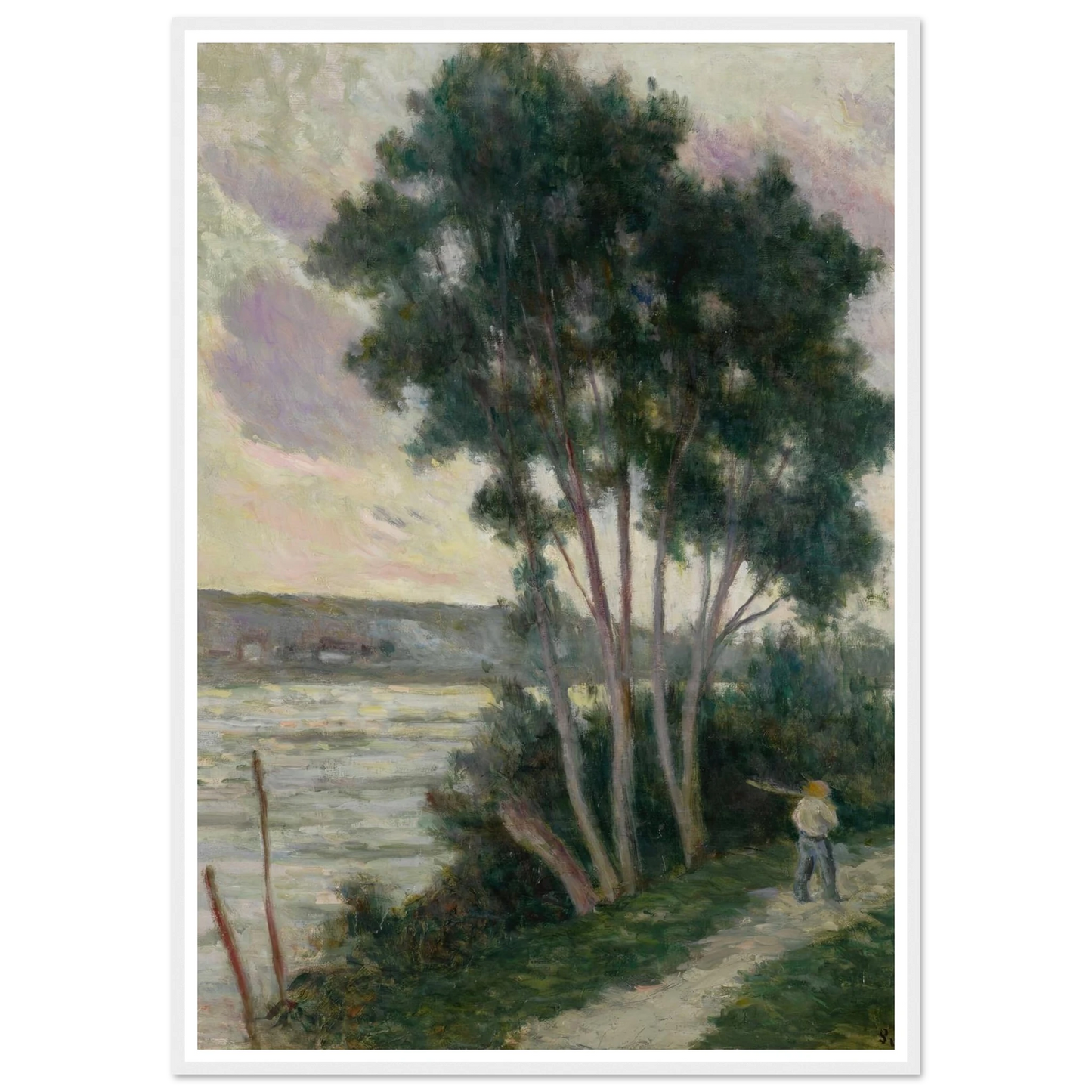 Sandrecourt, le chemin au bord de la rivière (1936) Art Print | Maximilien Luce-Quipham Collections