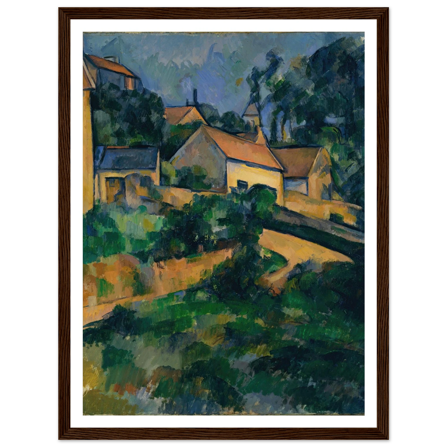 Turning Road at Montgeroult (1898) Art Print | Paul Cezanne-Quipham Collections