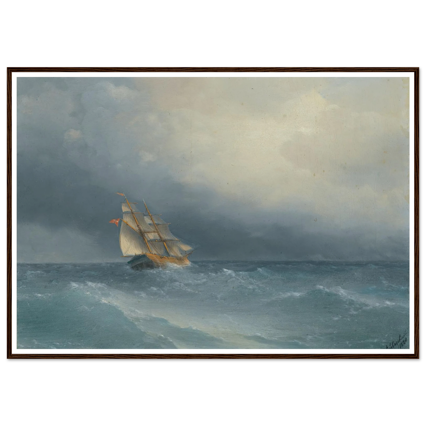 The Lifting Storm (1880) Art Print | Ivan Konstantinovich Aivazovsky-Quipham Collections