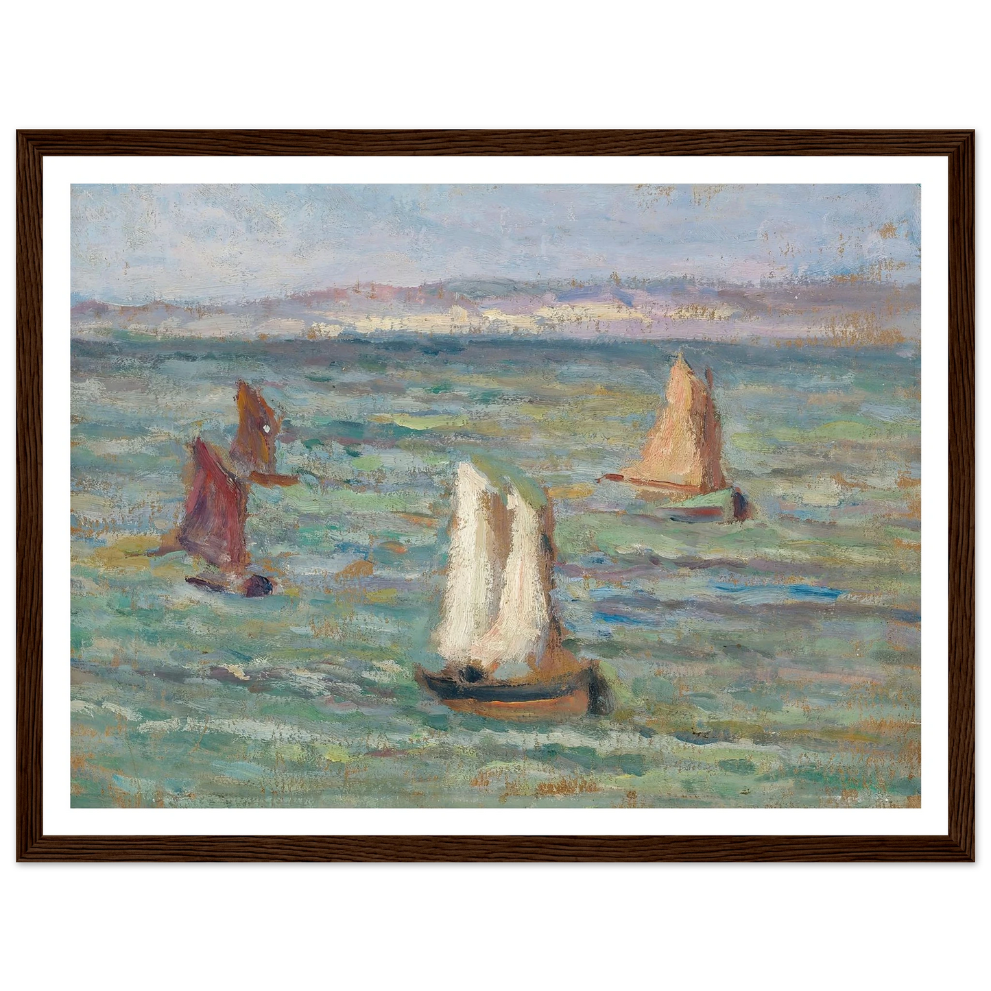 Bateaux aux environs d’Honfleur (1928) Art Print | Maximilien Luce-Quipham Collections