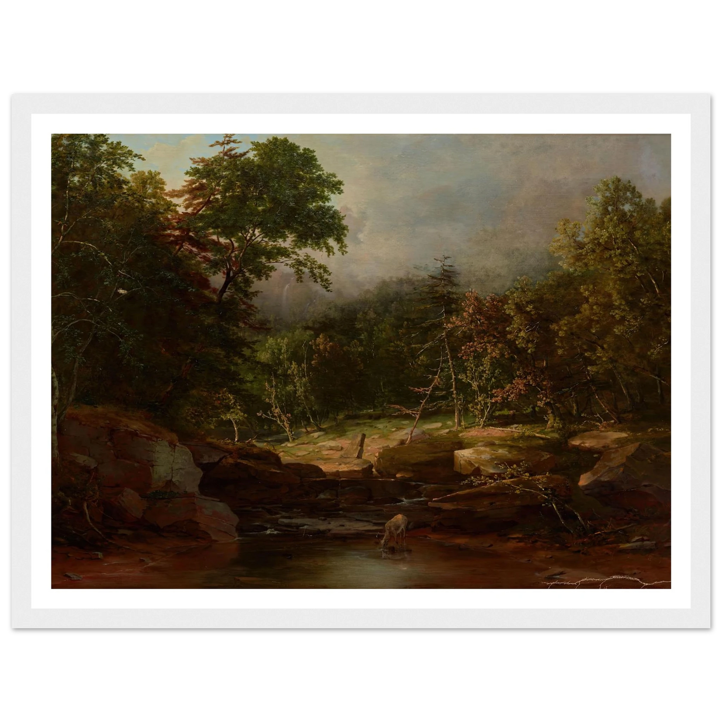 Stream in the Mountains (1850s) Art Print | George Inness-Quipham Collections