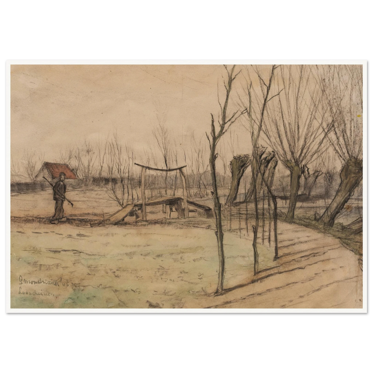 Landscape at Loosduinen (1905) Art Print | Piet Mondrian-Quipham Collections