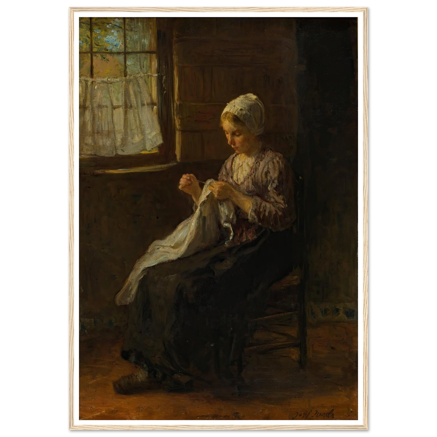 The young seamstress Art Print | Jozef Israels-Quipham Collections