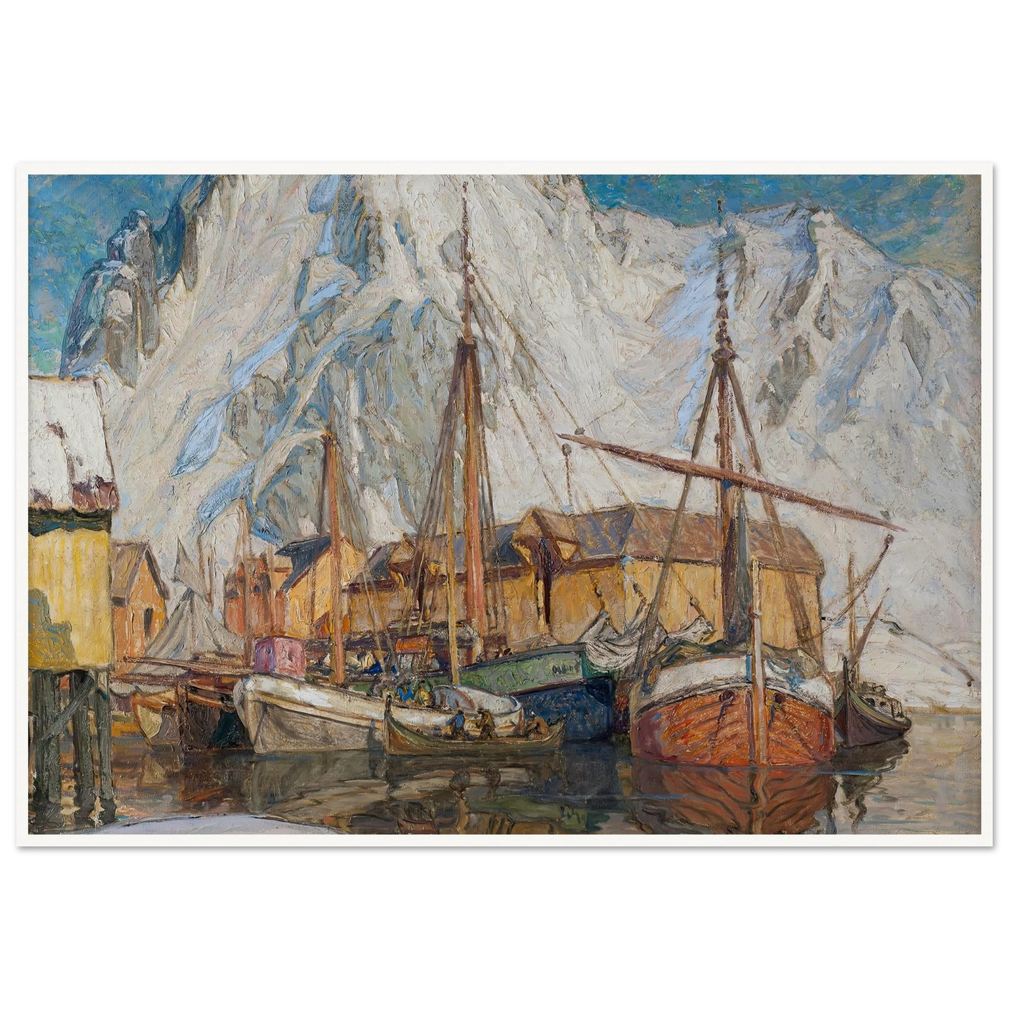 The Harbour at Svolvaer, Lofoten Art Print | Anna Boberg-Quipham Collections