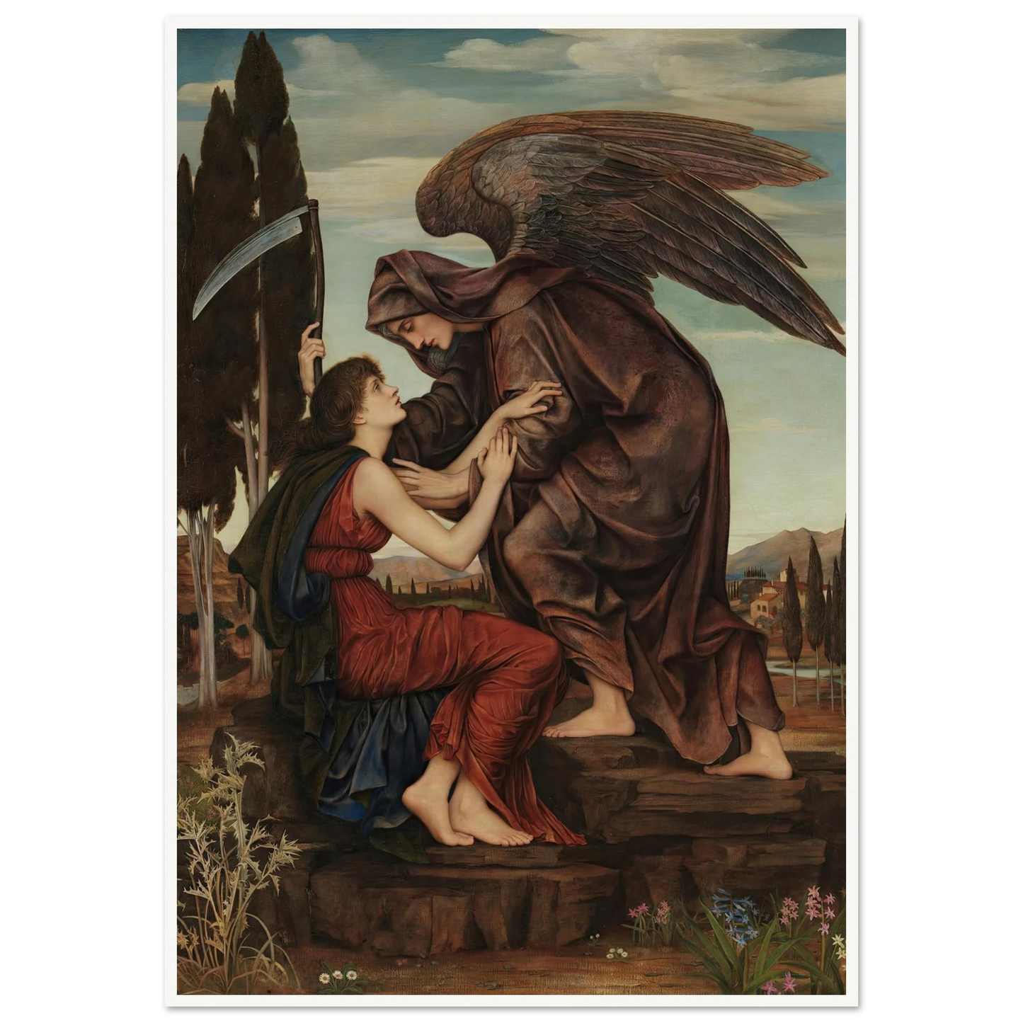 Angel of death (1881) Art Print | Evelyn de Morgan-Quipham Collections