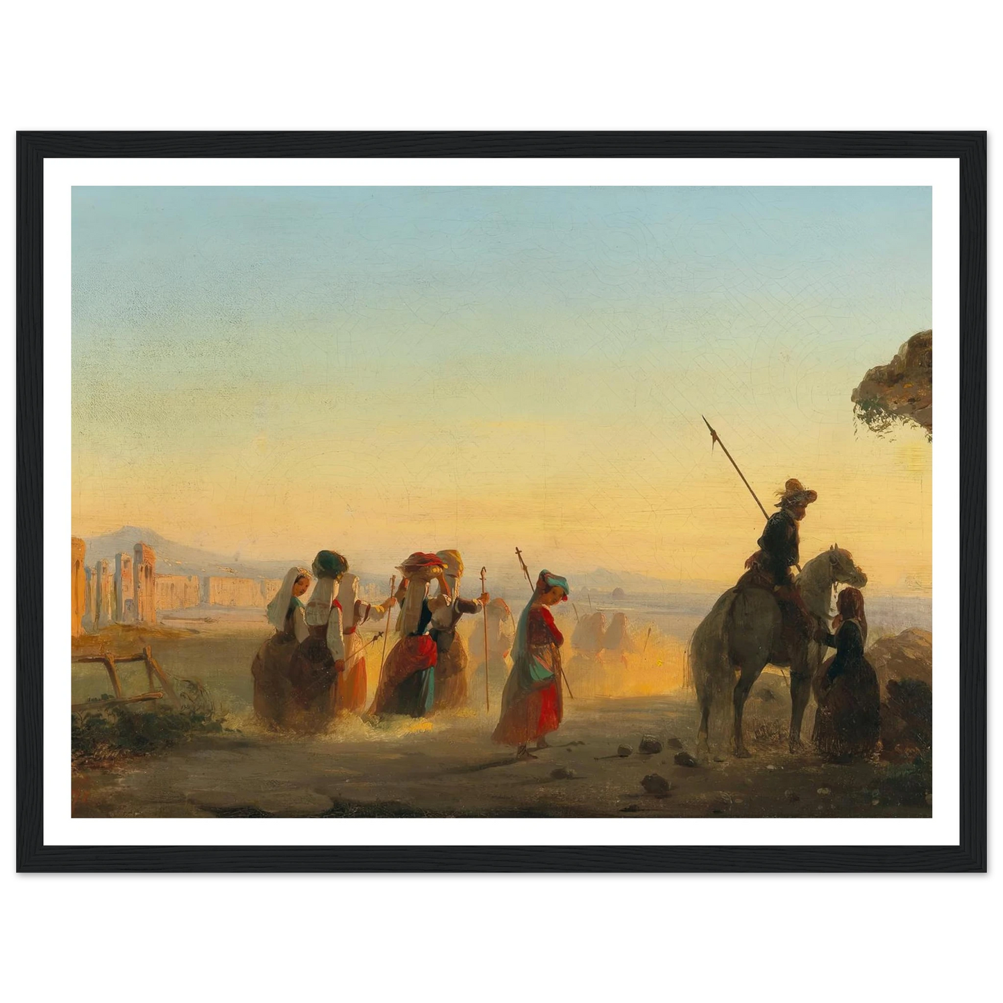 Rome, the Via Appia at Dawn Art Print | Ippolito Caffi-Quipham Collections