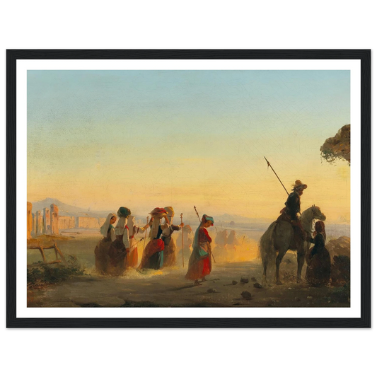 Rome, the Via Appia at Dawn Art Print | Ippolito Caffi-Quipham Collections