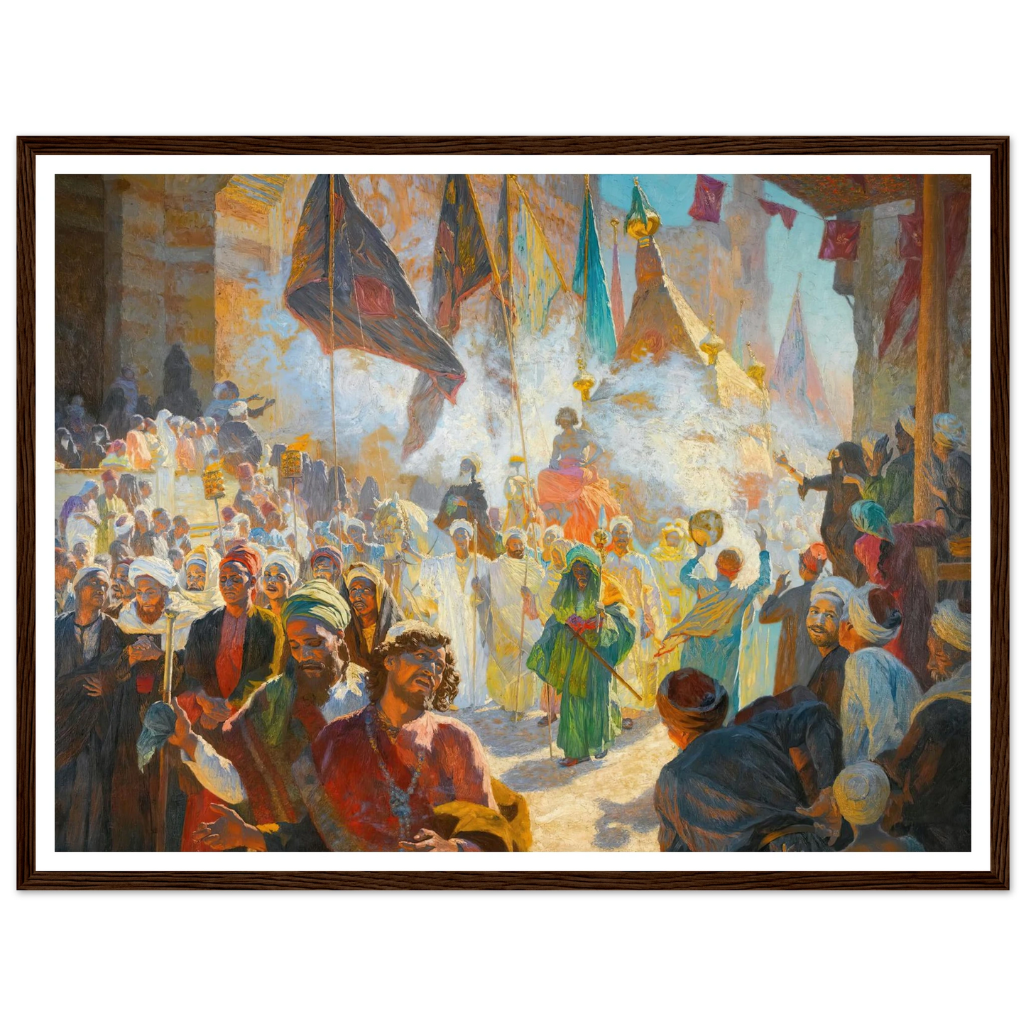 The Procession Of The Mahmal Through The Streets Of Cairo Art Print | Ludwig Deutsch-Quipham Collections