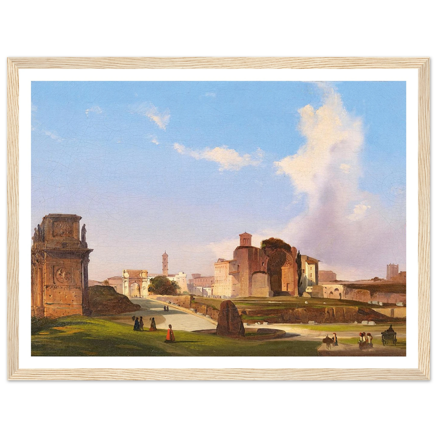 A View Of The Roman Forum With The Arch Of Constantine Art Print | Ippolito Caffi-Quipham Collections