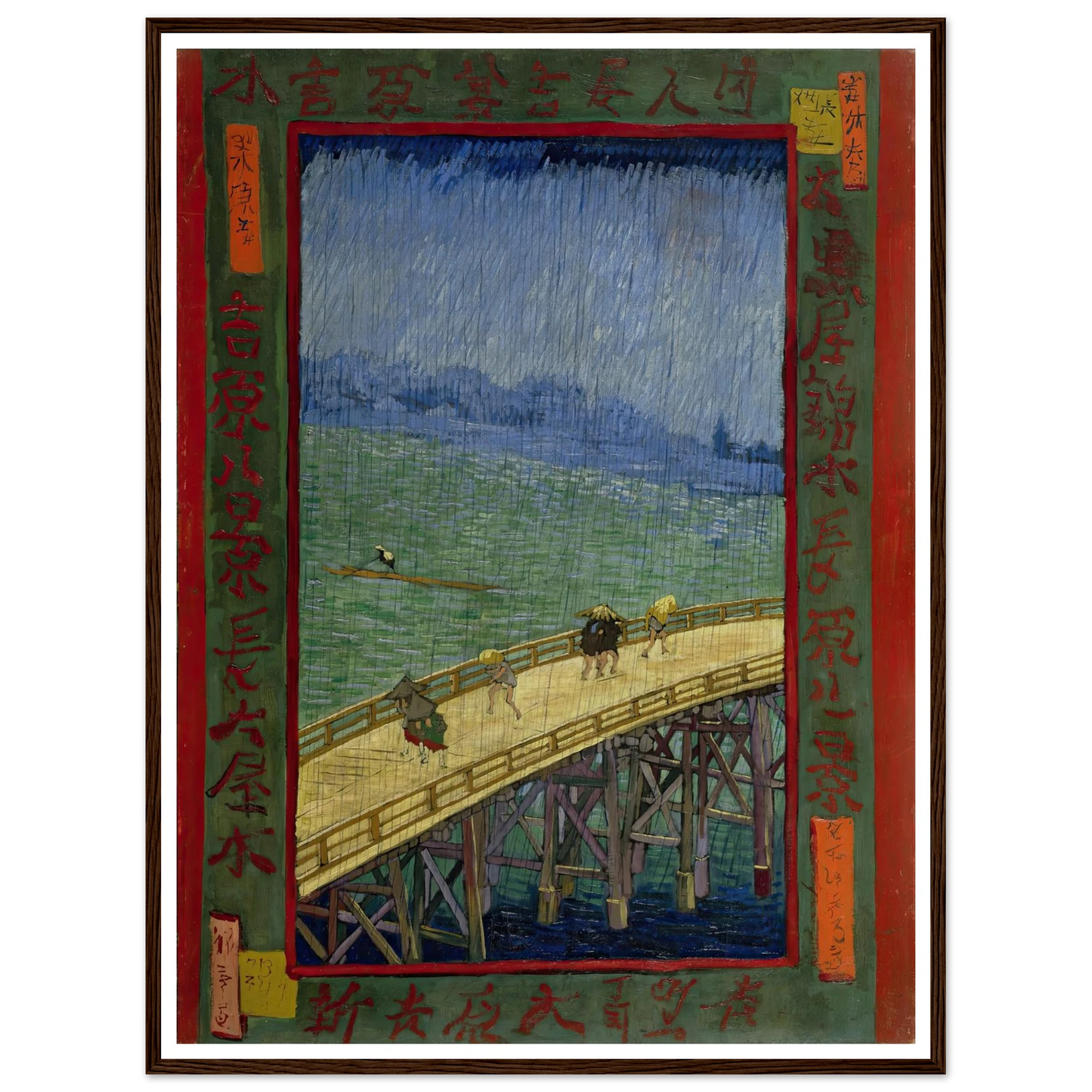 Bridge in the rain (after Hiroshige) (1887) Art Print | Vincent van Gogh-Quipham Collections