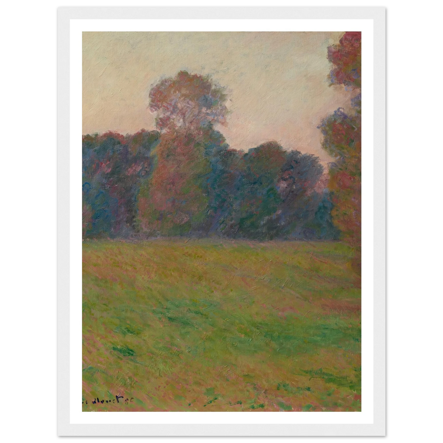 Prairie à Giverny (1886) Art Print | Claude Monet-Quipham Collections