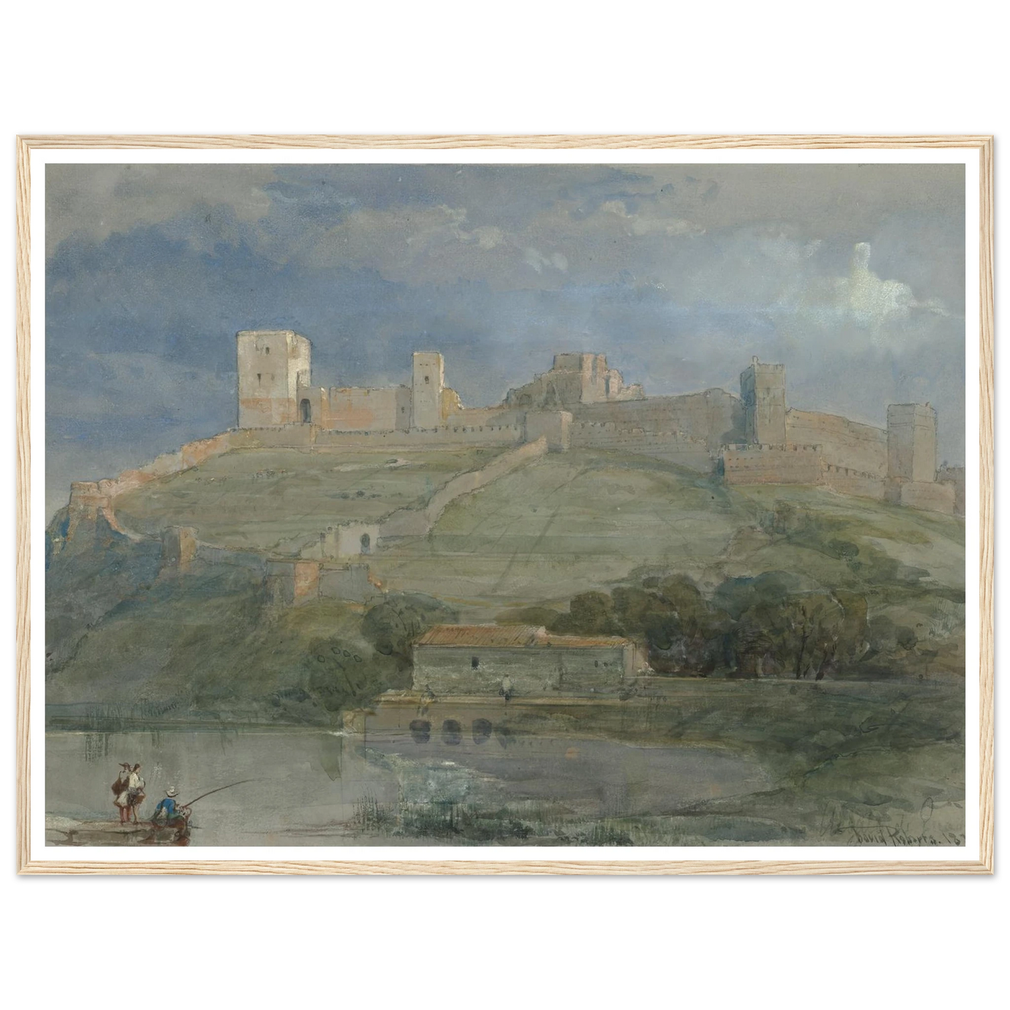 A view of Alcala de Guadaira, Spain (1833) Art Print | David Roberts-Quipham Collections