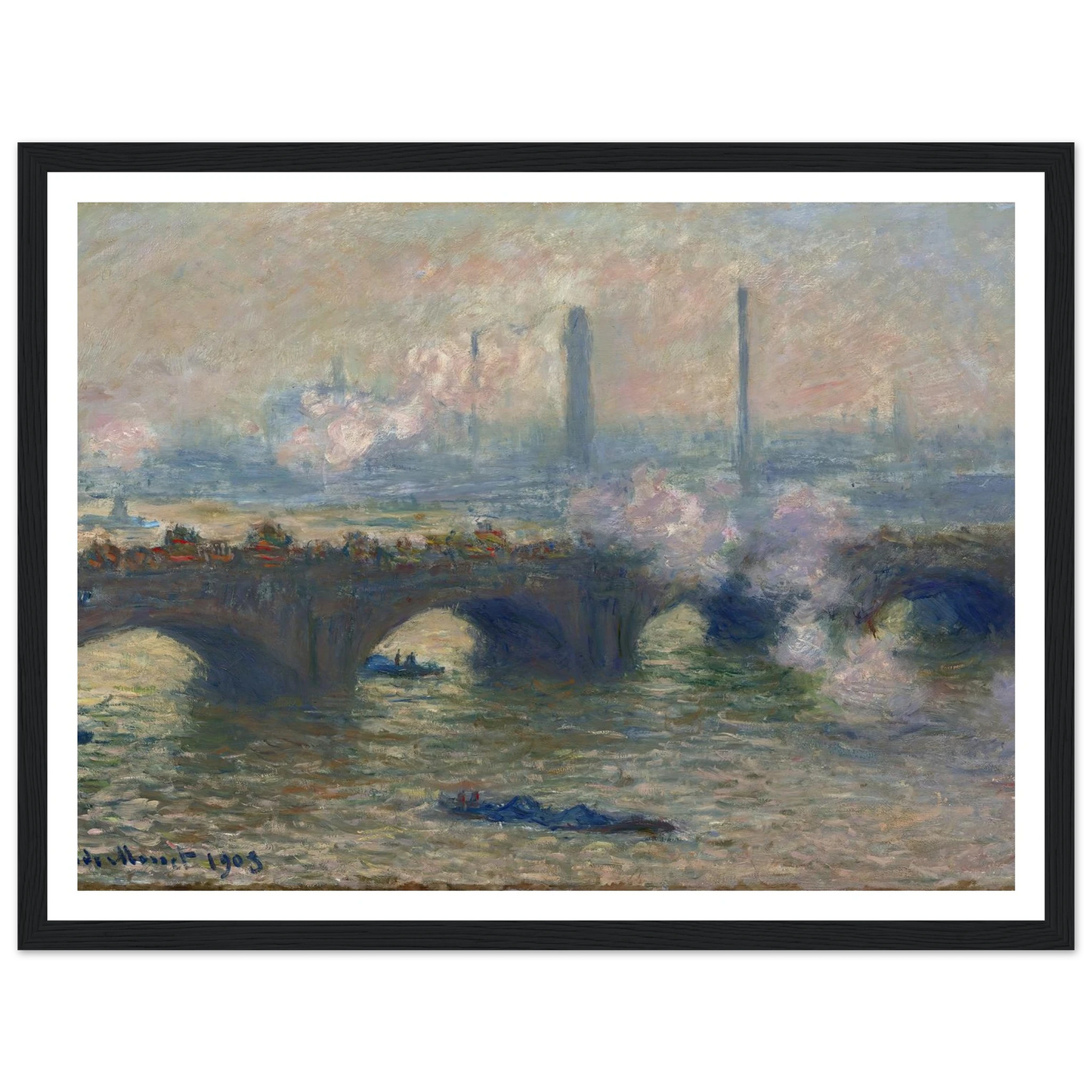 Waterloo Bridge,Gray Day (1903) Art Print | Claude Monet-Quipham Collections