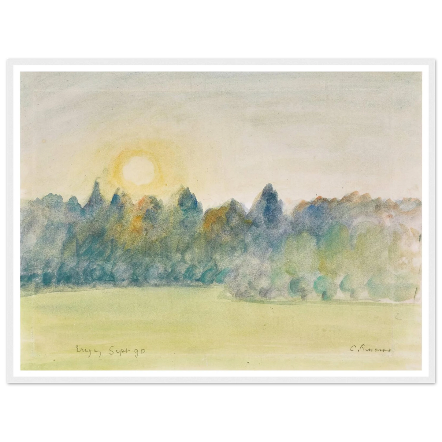 Eragny (1890) Art Print | Camille Pissarro-Quipham Collections