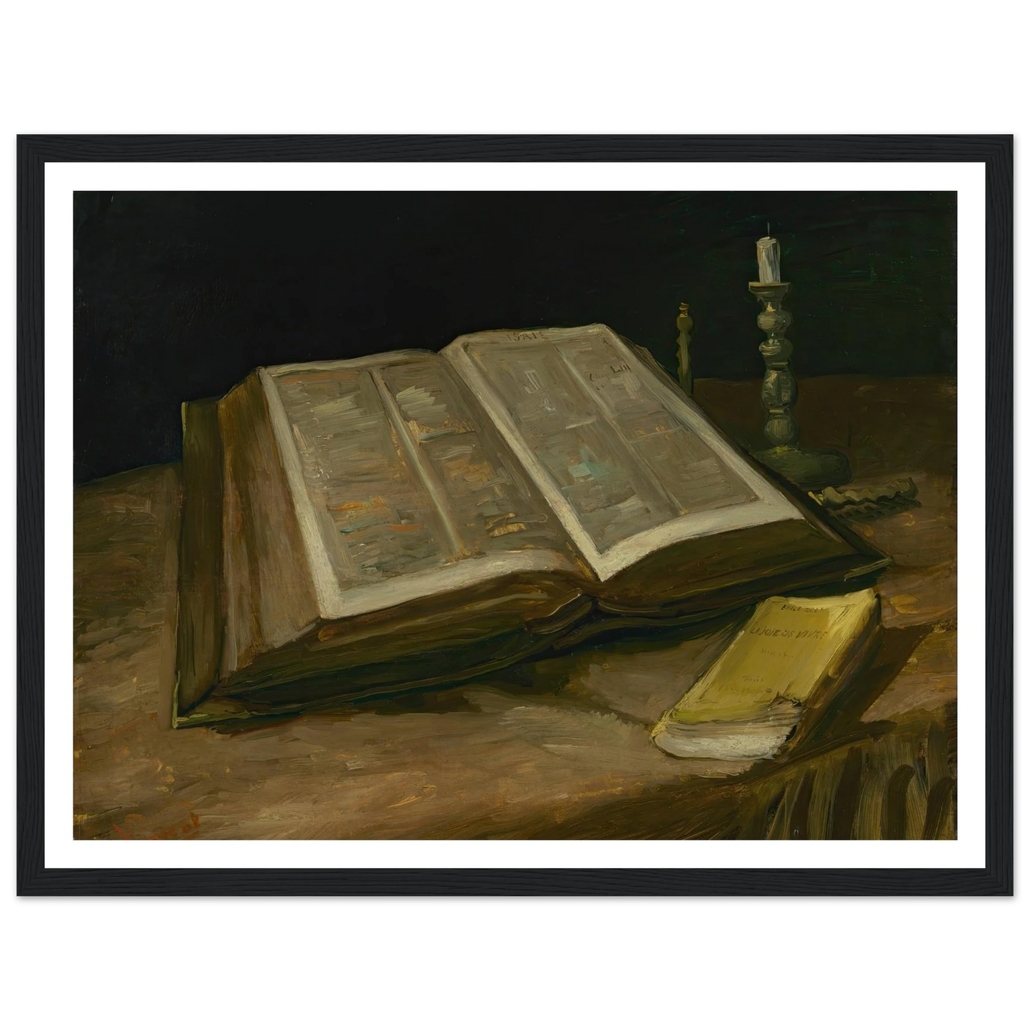 Still Life with Bible (1885) Art Print | Vincent van Gogh-Quipham Collections
