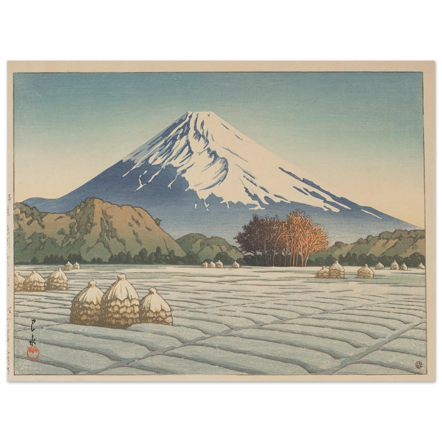 Izu Nagaoka shimo no asa (Frosty morning in Nagaoka, Izu) (1939) Art Print | Kawase Hasui-Quipham Collections