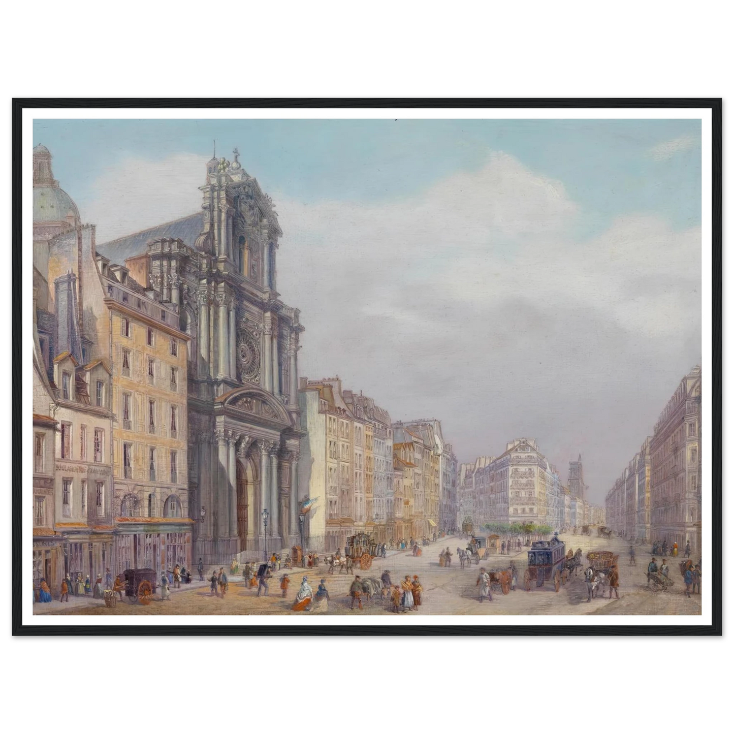 Paris Rue Saint Antoine Art Print | Carlo Bossoli-Quipham Collections