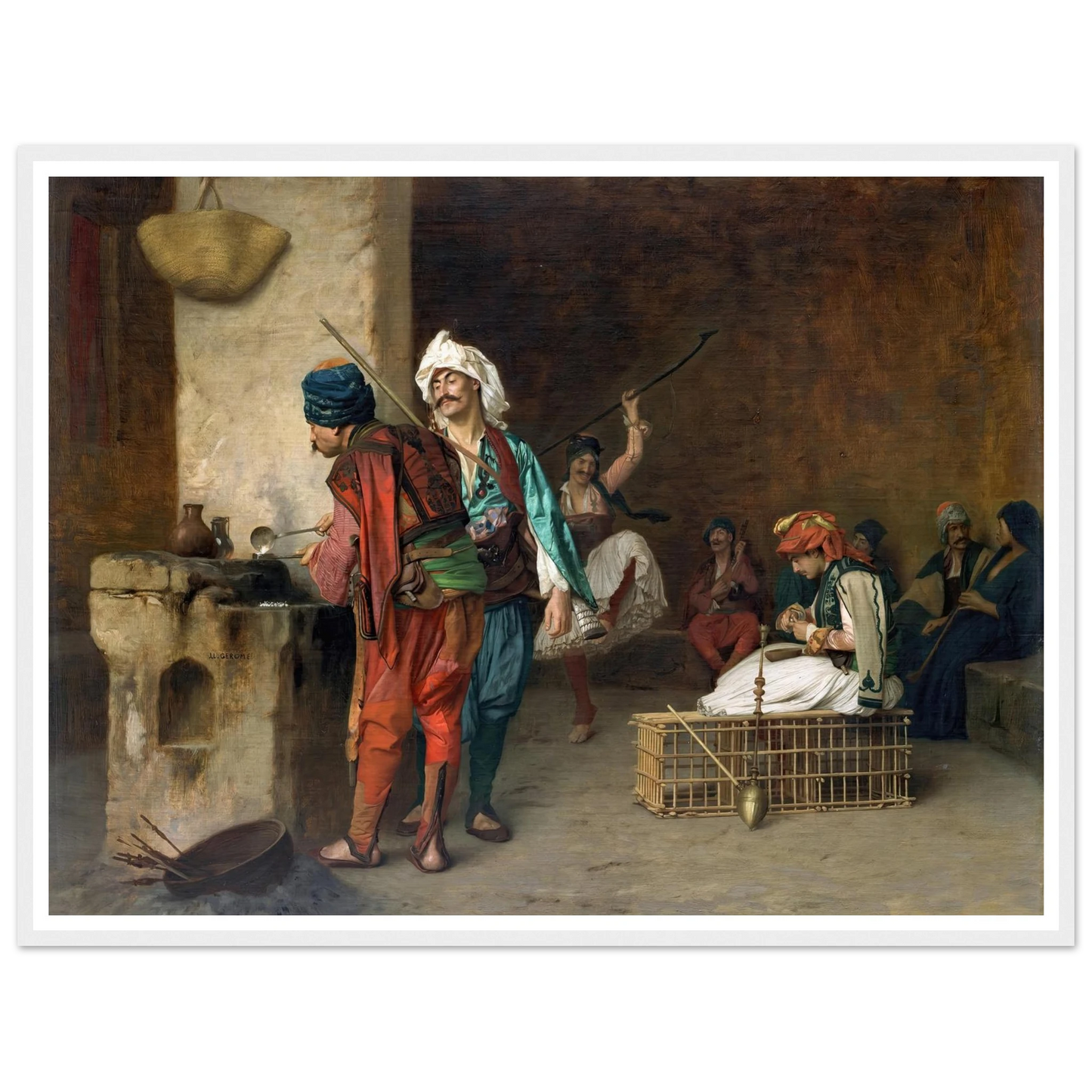 Cafe House-Cairo (Casting Bullets) (1884 or earlier) Art Print | Jean Leon Gerome-Quipham Collections