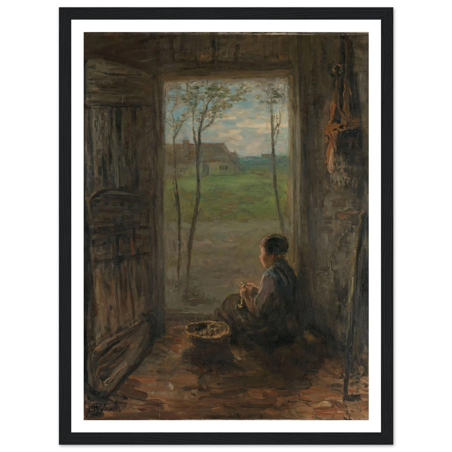 A Laren Scene (1905) Art Print | Jozef Israels-Quipham Collections