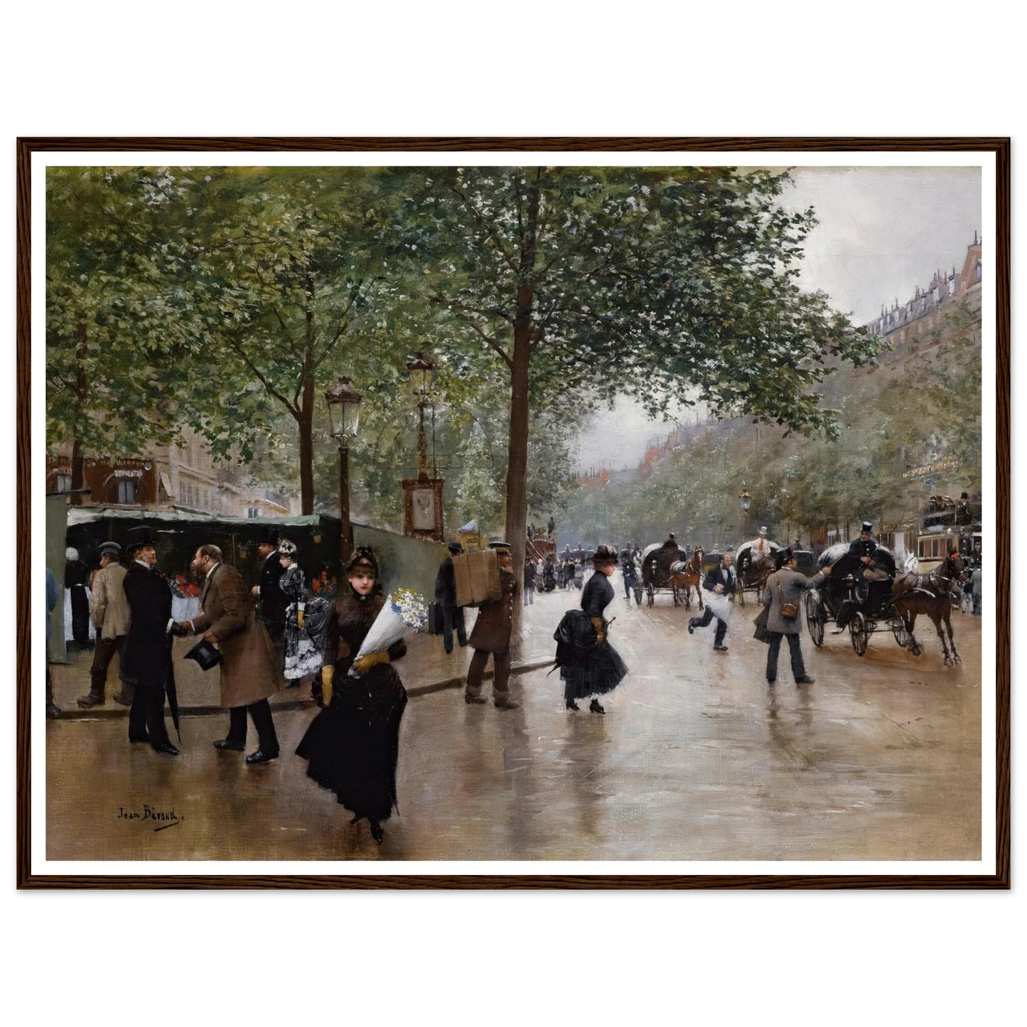 Sur Les Grands Boulevards Art Print | Jean Beraud-Quipham Collections