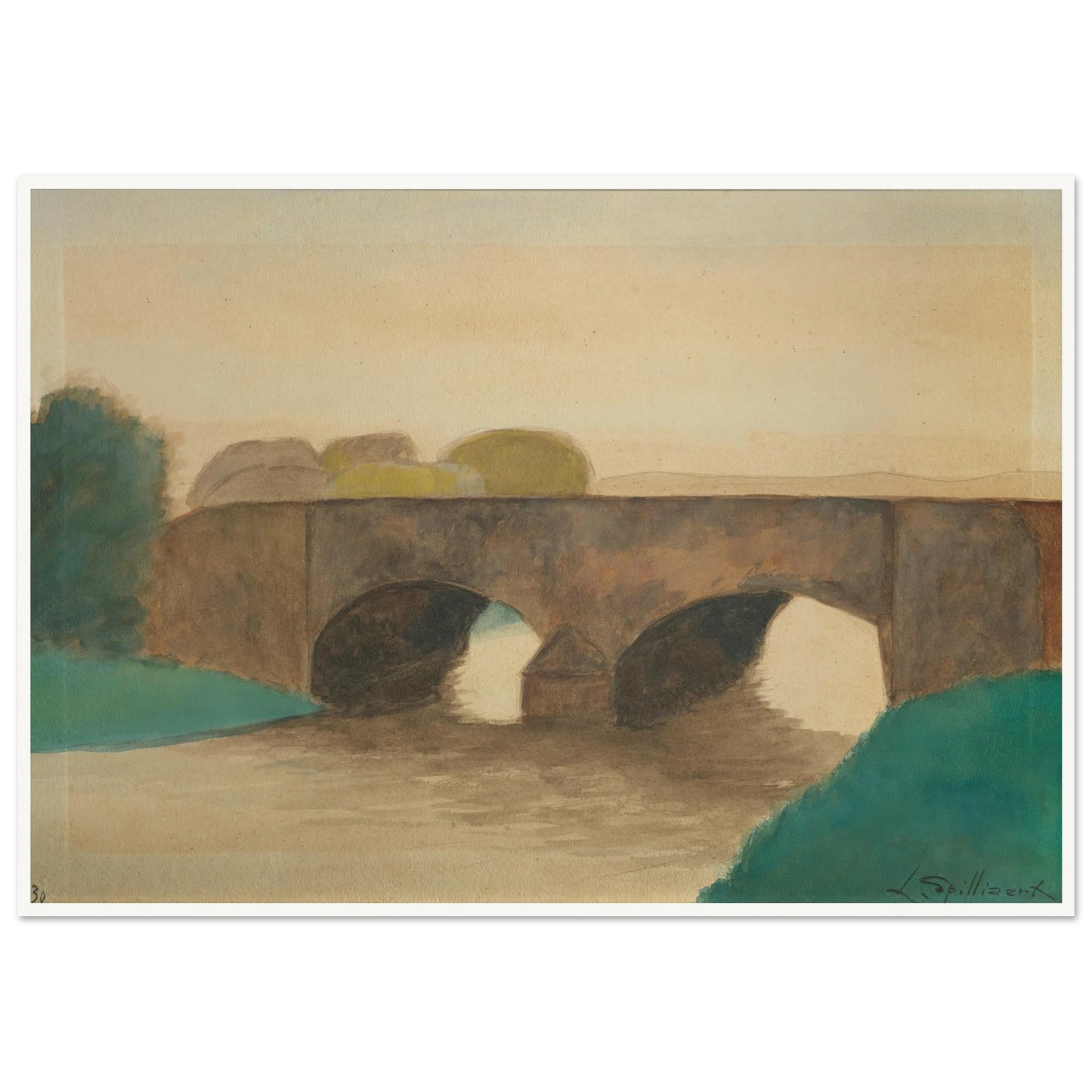 Brug (1930) Art Print | Leon Spilliaert-Quipham Collections