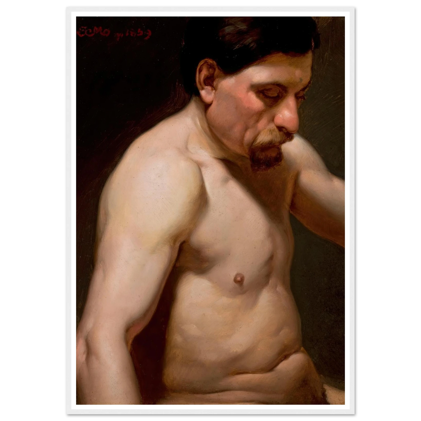 Male semi-nude (1859) Art Print | Jan Matejko-Quipham Collections