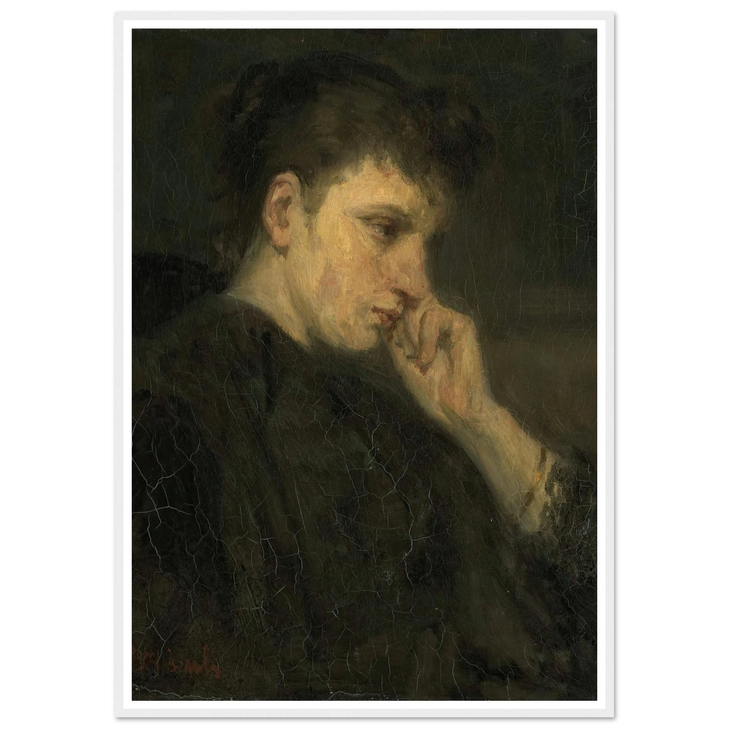 ‘Malancholy’ (1880 - 1899) Art Print | Jozef Israels-Quipham Collections