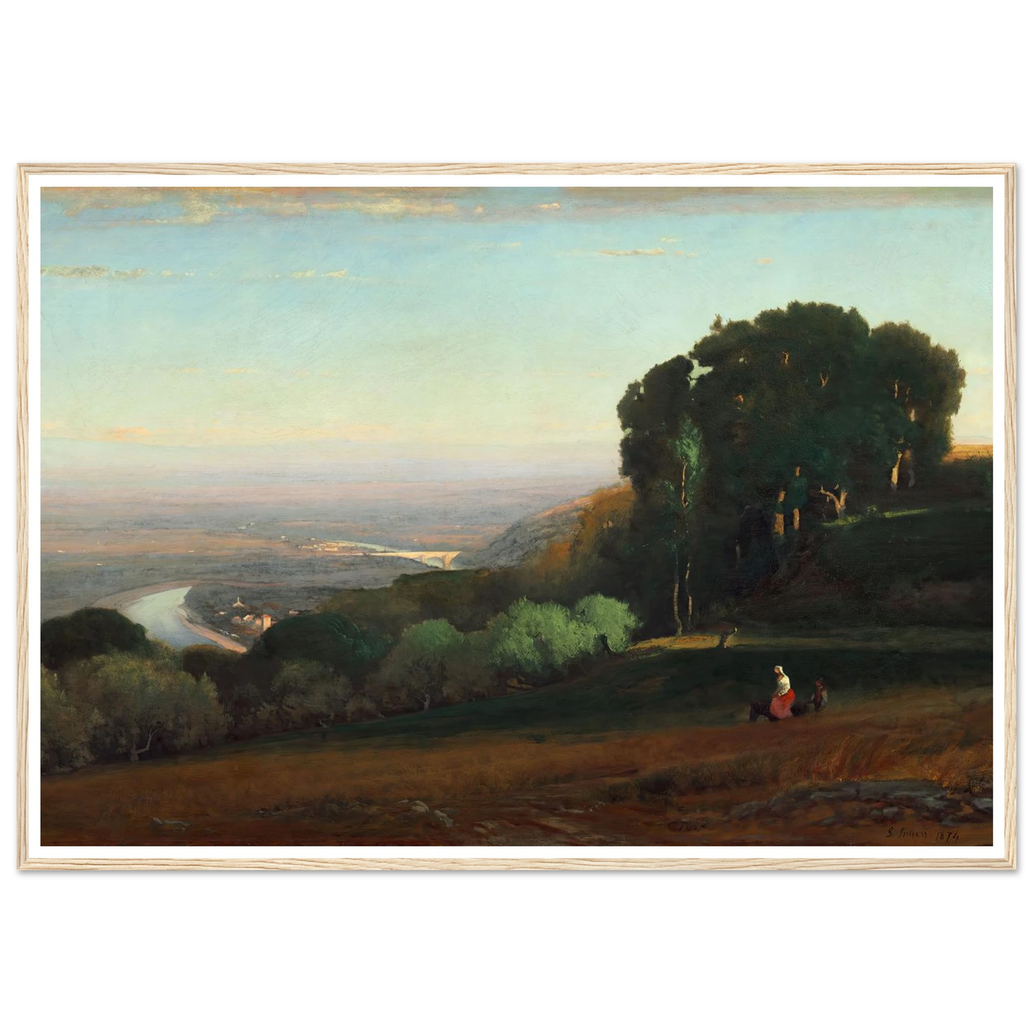View of the Tiber near Perugia (1872-1874) Art Print | George Inness-Quipham Collections