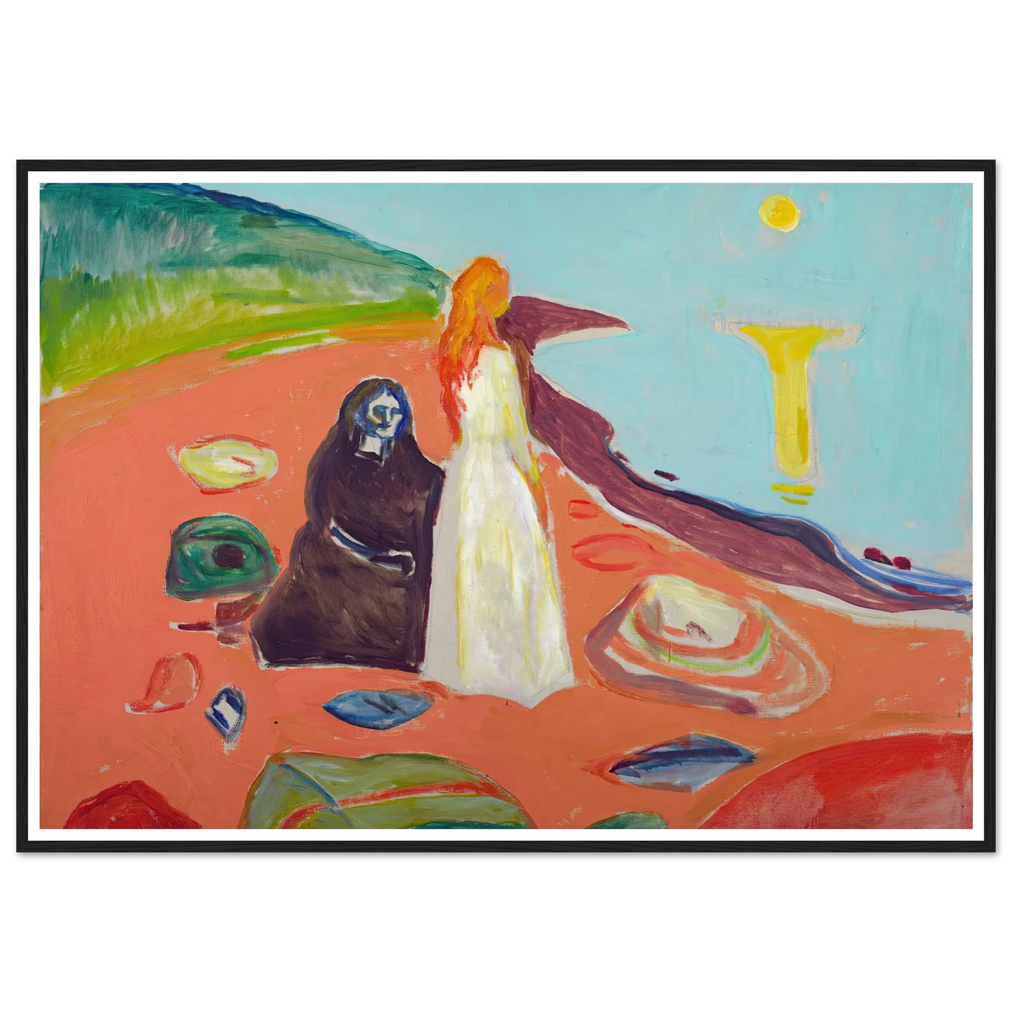 Two Women on the Shore II (1933–35) Art Print | Edvard Munch-Quipham Collections
